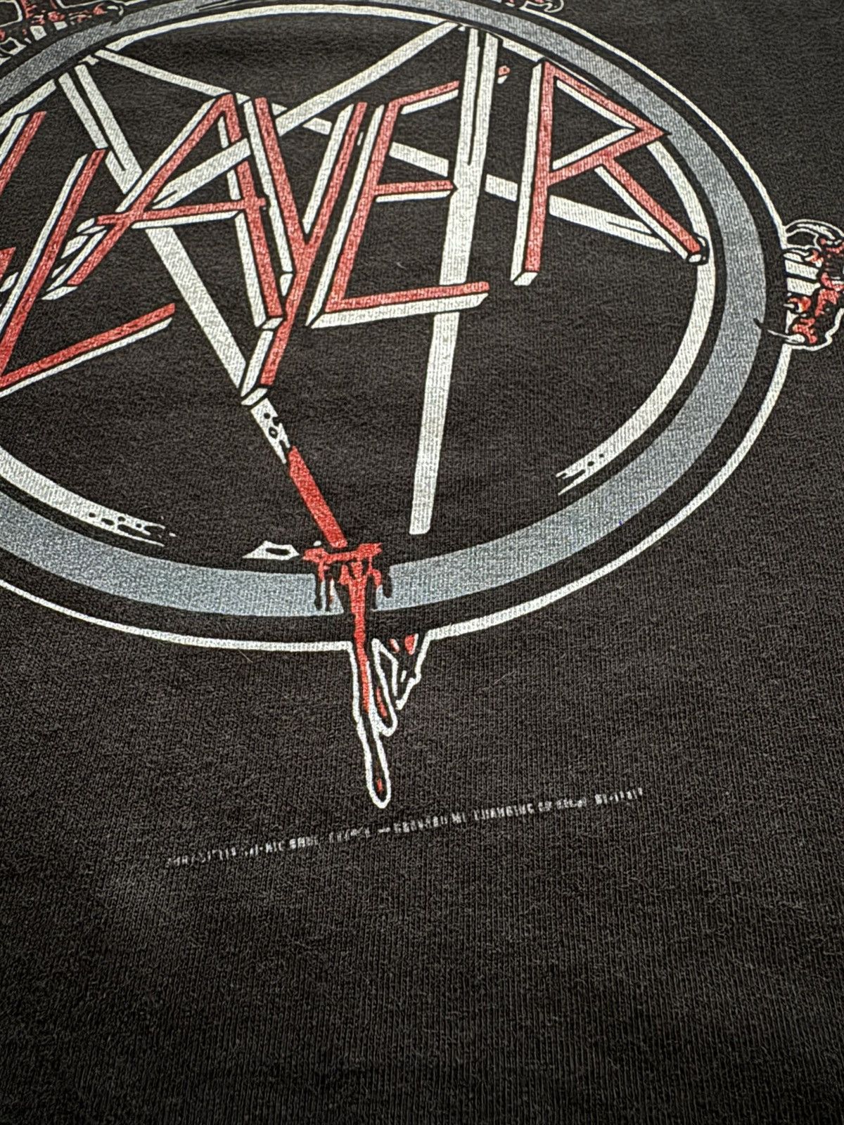 Band Tees VINTAGE SLAYER EAGLE BIG LOGO Y2K BAND TEES BLACK FADED Size US L / EU 52-54 / 3 - 7 Thumbnail
