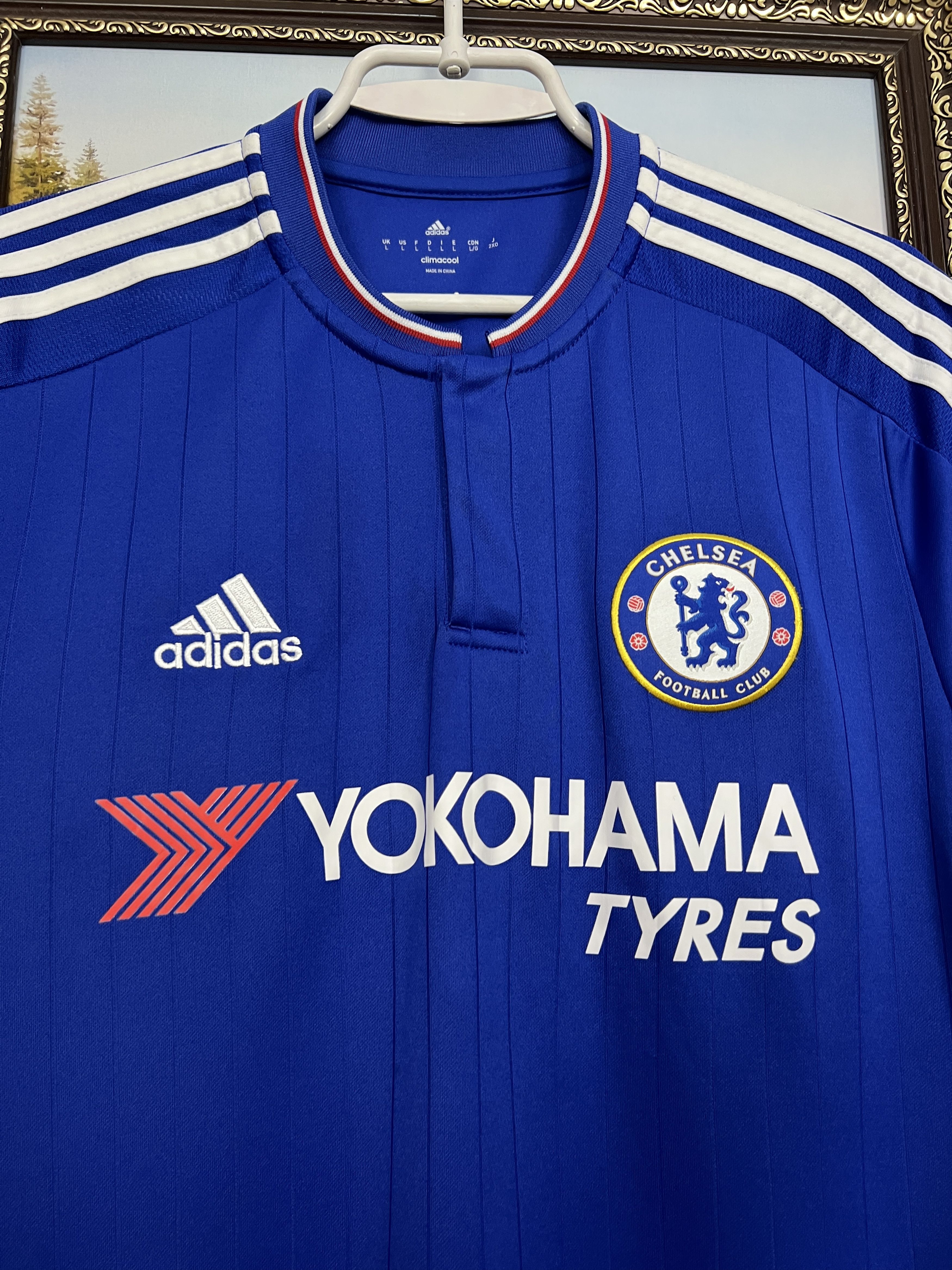 Adidas Chelsea Home football shirt 2015 Soccer Adidas Jersey Trikot Size US L / EU 52-54 / 3 - 3 Thumbnail