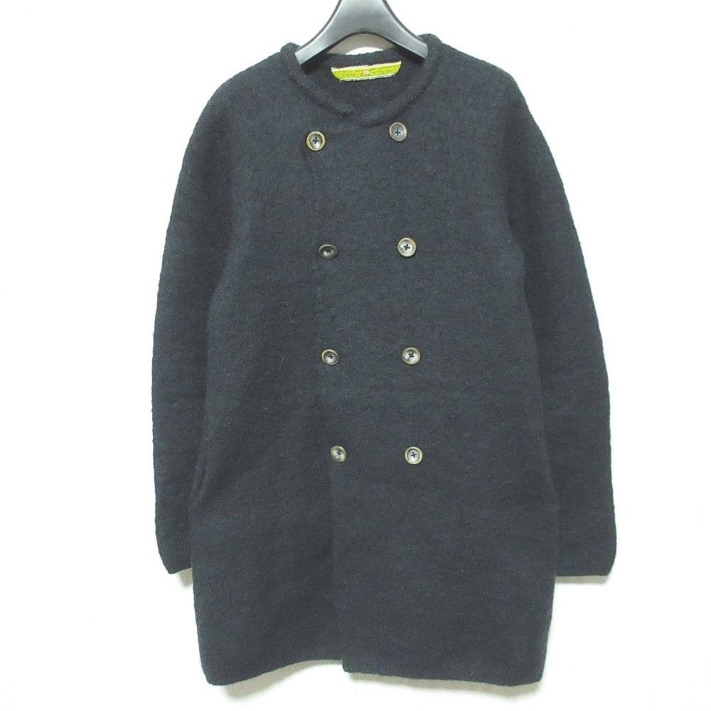 Other 45R Double Breasted Wool Knit Coat Textile Outerwear DUTY FREE for USA