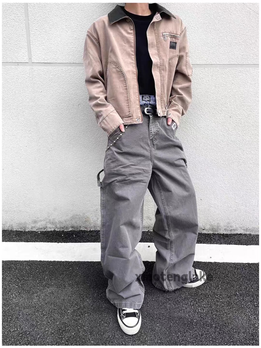 Vintage Unisex utility loose baggy skate hiphop carpenter pants Size US 31 - 3 Thumbnail