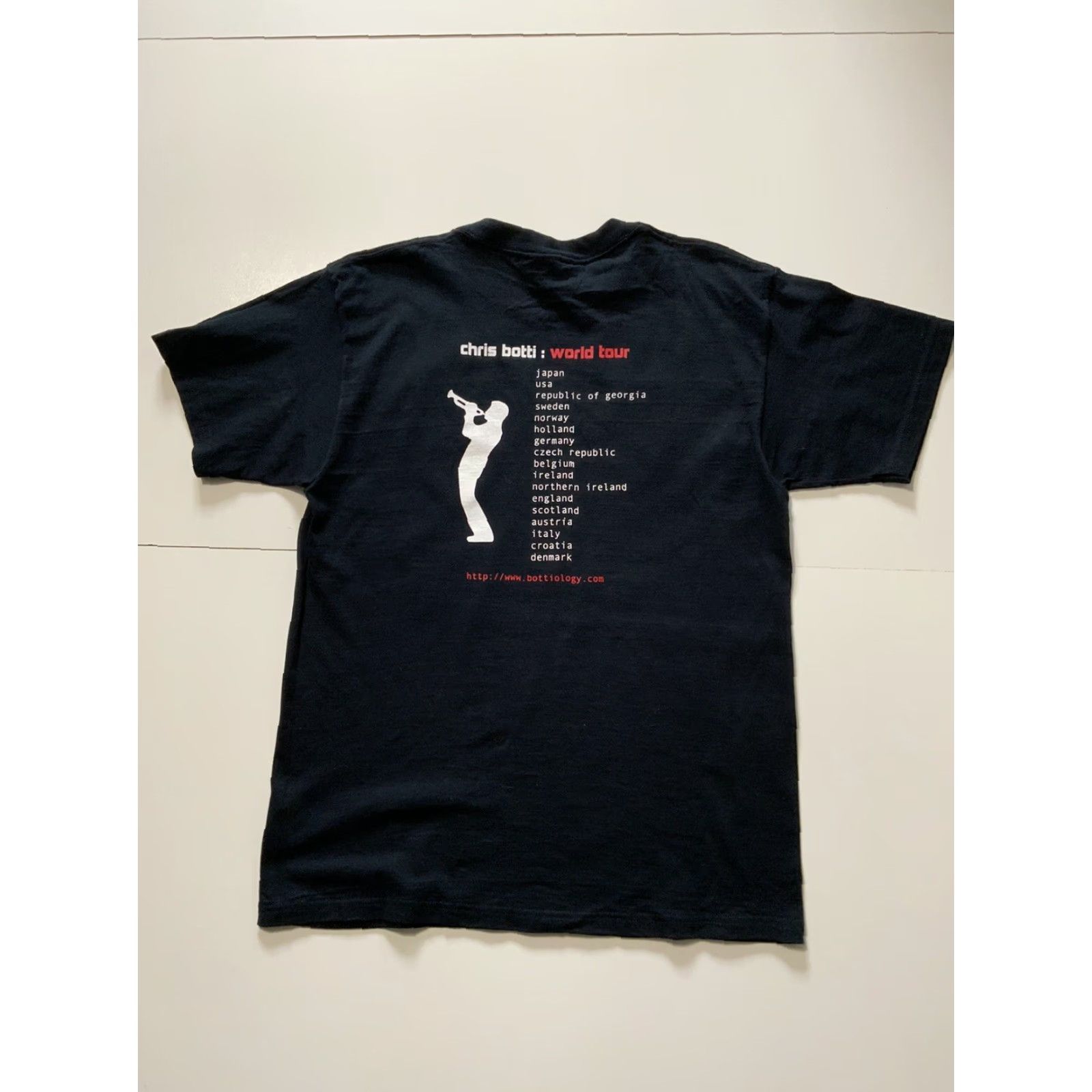 Fruit Of The Loom VINTAGE Chris Botti Trumpet Jazz World Tour 2 Sided Graphic T-Shirt L Mens Black 2000s Y2K Size US L / EU 52-54 / 3 - 2 Thumbnail
