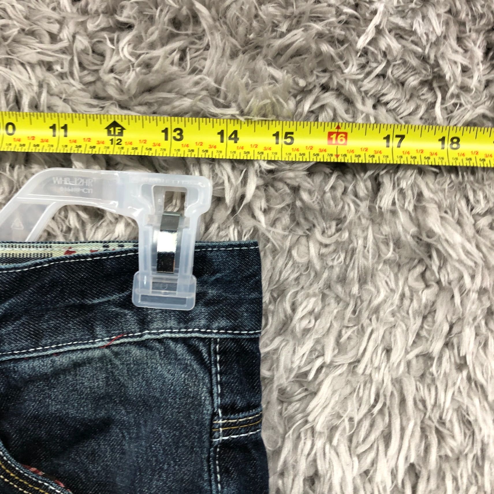 Denime Wear Jeans Mens Slim Straight Leg Dark Wash Blue Denim 29 in Rise Mid 5-Pocket Belt Loops Cotton Blend Jeans Wear Brand XS? Size US 29 - 2 Thumbnail