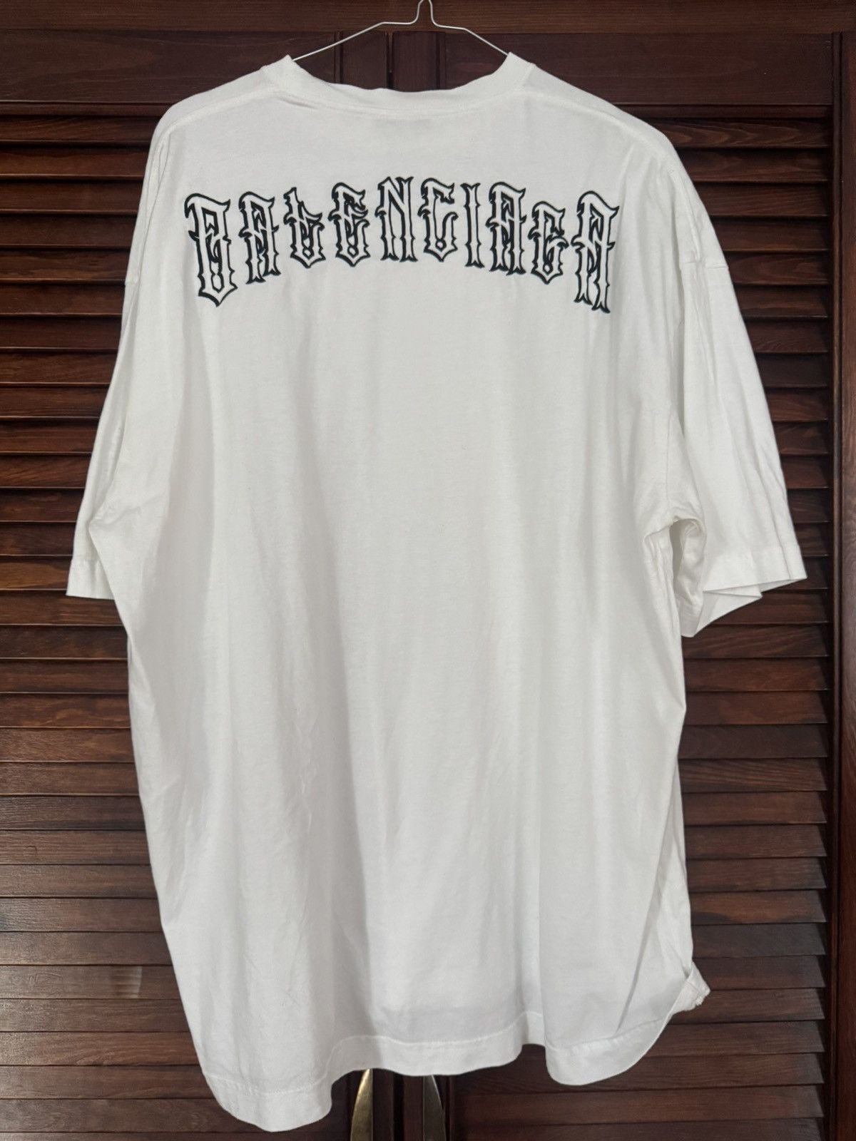 Balenciaga Balenciaga Back Logo Tattoo Gothic Embroidered Tee T 