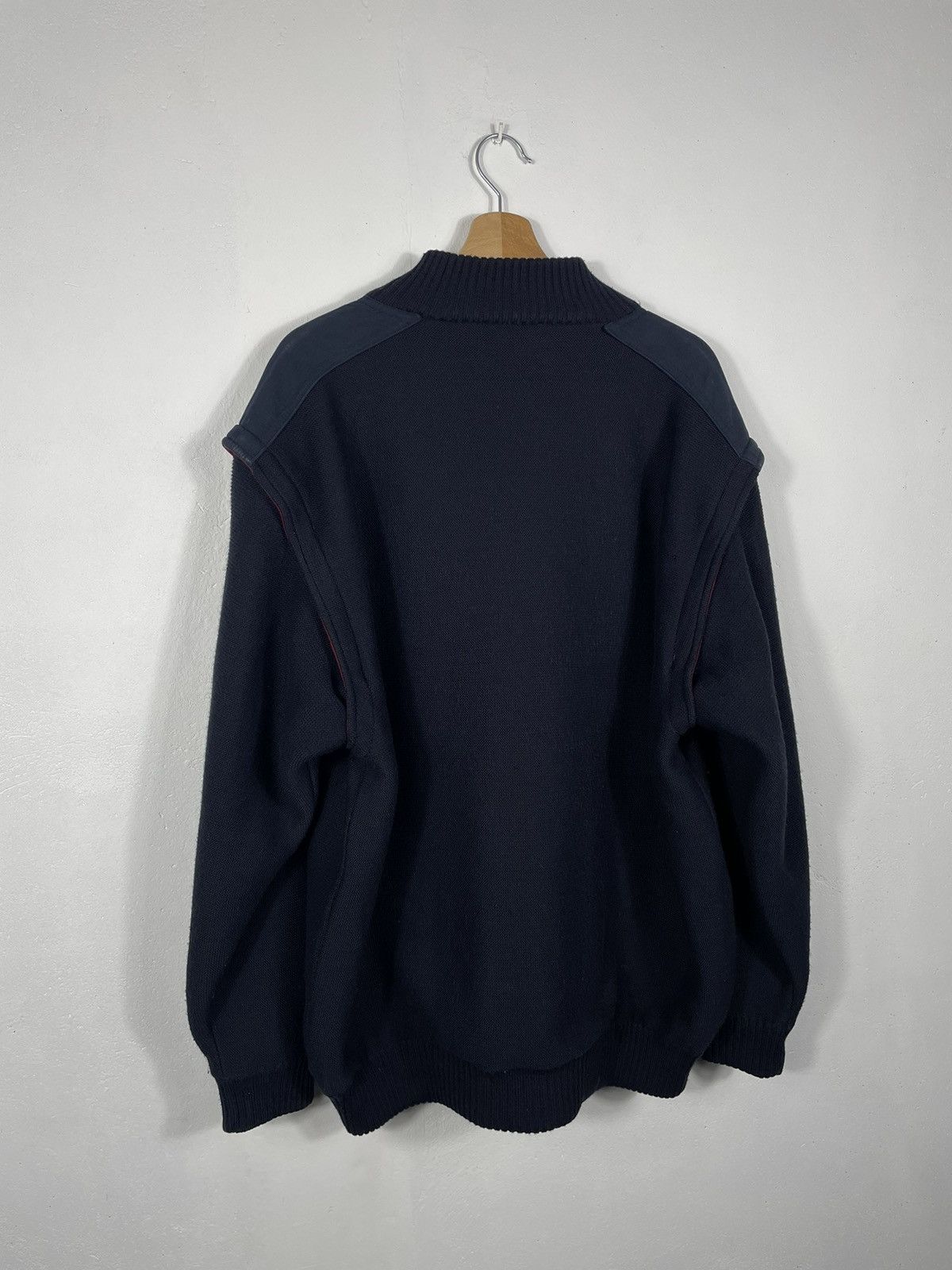 Designer × Paul & Shark × Vintage Retro 90s Navy Red Paul & Shark Double-sided Bomber Size US XXL / EU 58 / 5 - 13 Thumbnail