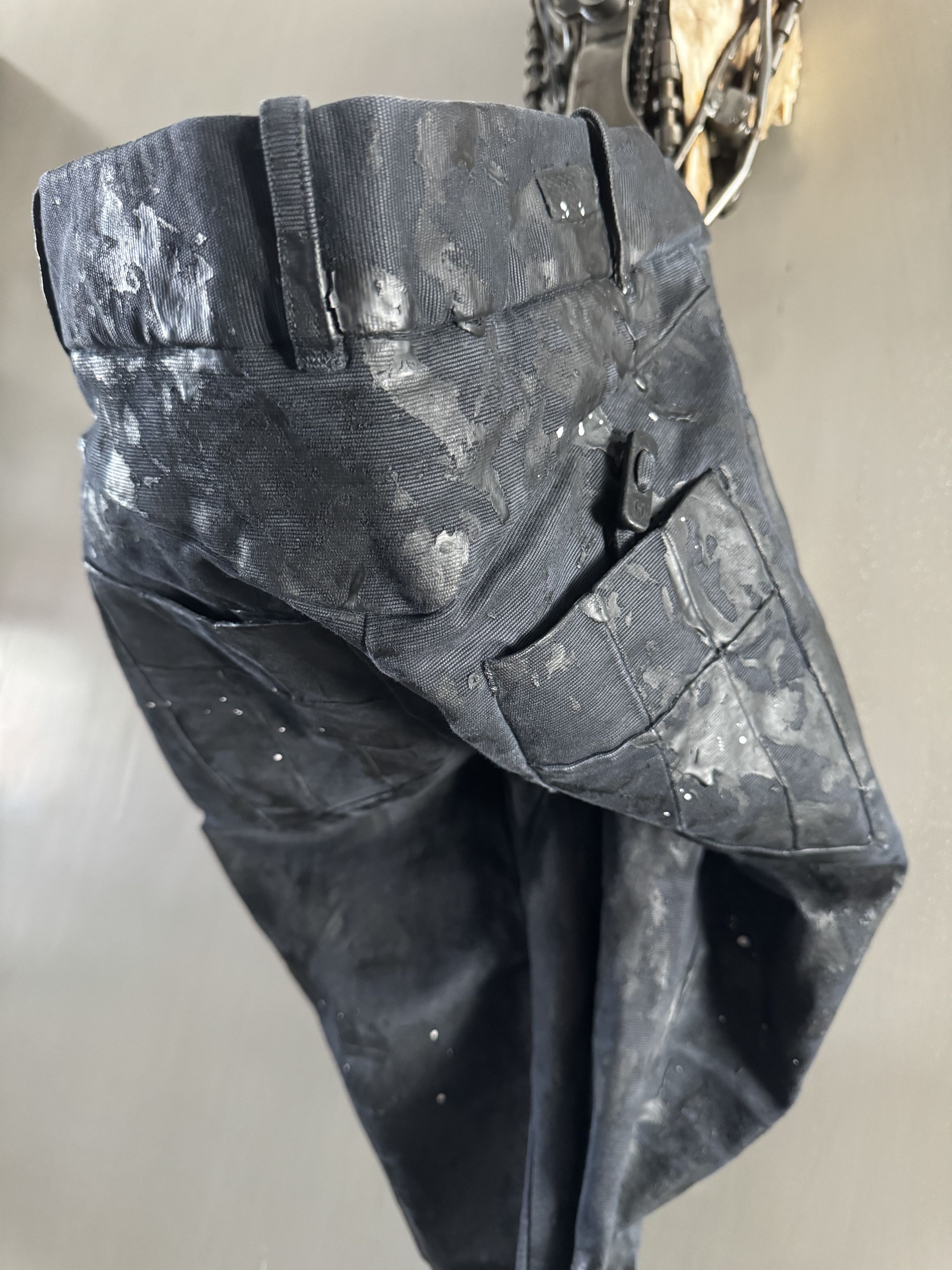 Boris Bidjan Saberi BLACK WAXED WP2 -F1405K SLIM FIT BBS JEANS Size US 27 - 1 Thumbnail