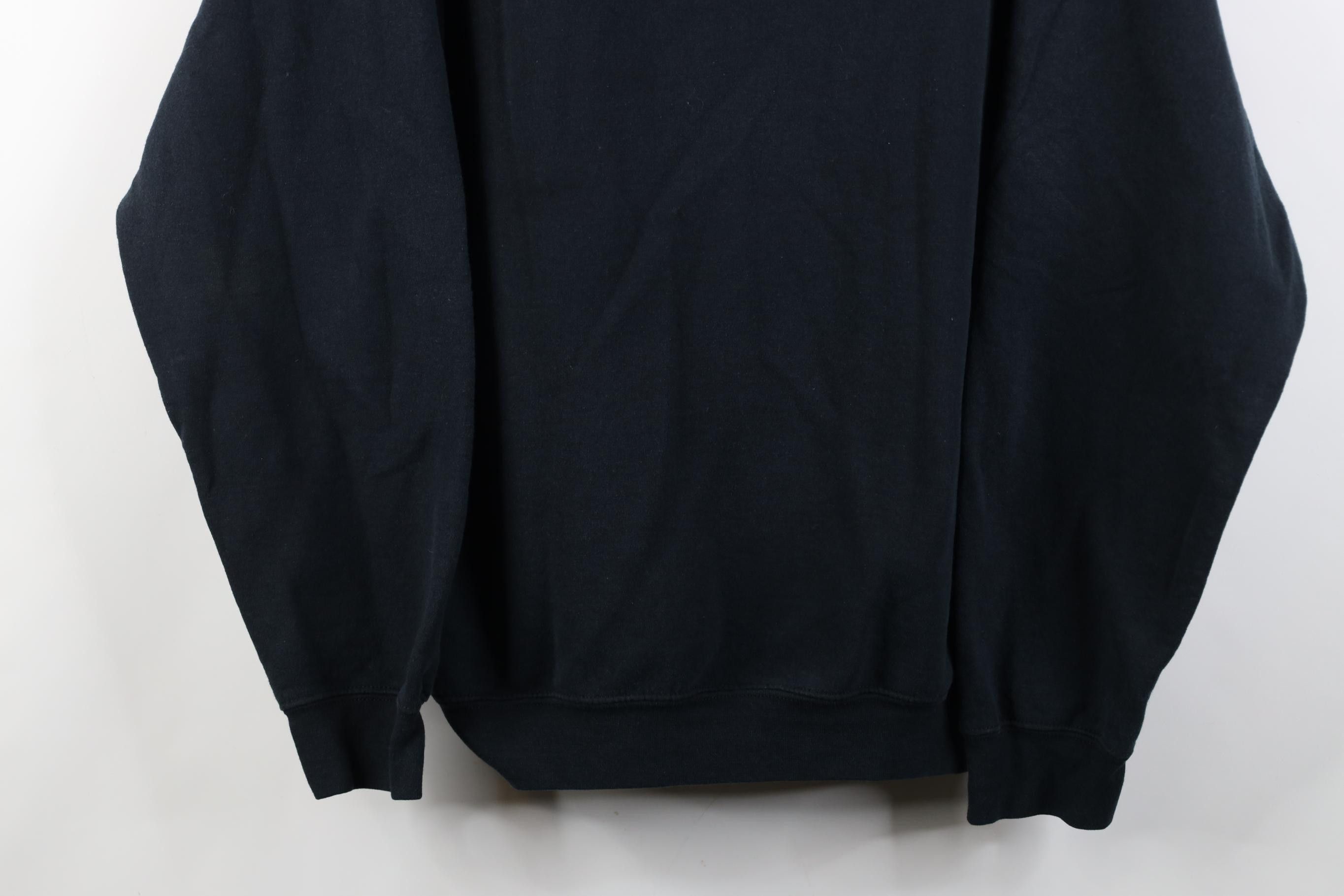 Vintage Vintage 90s Streetwear Faded Blank Crewneck Sweatshirt Black Size US L / EU 52-54 / 3 - 3 Thumbnail