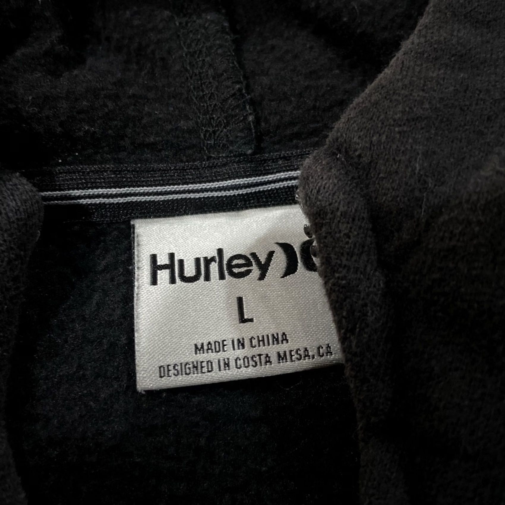 Hurley Hurley Hoodie L Black Full Zip Logo Lined Full Zip Grunge Y2K Skater Men Regular Size Type"} Size US L / EU 52-54 / 3 - 2 Thumbnail