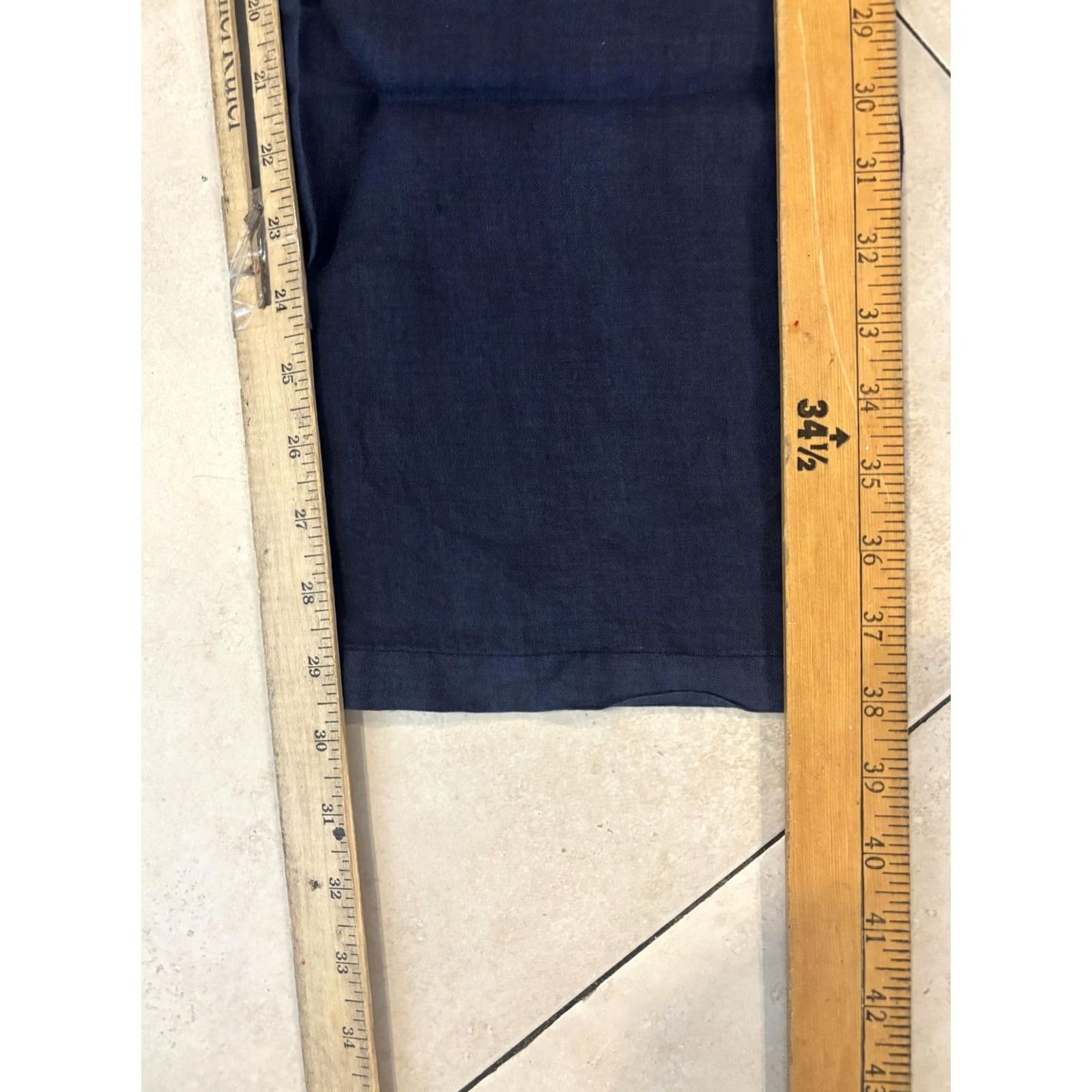 Vintage Puro Lino Pants Womens Small Blue Linen Casual Wide Leg Lightweight Summer Size 28" / US 6 / IT 42 - 7 Thumbnail