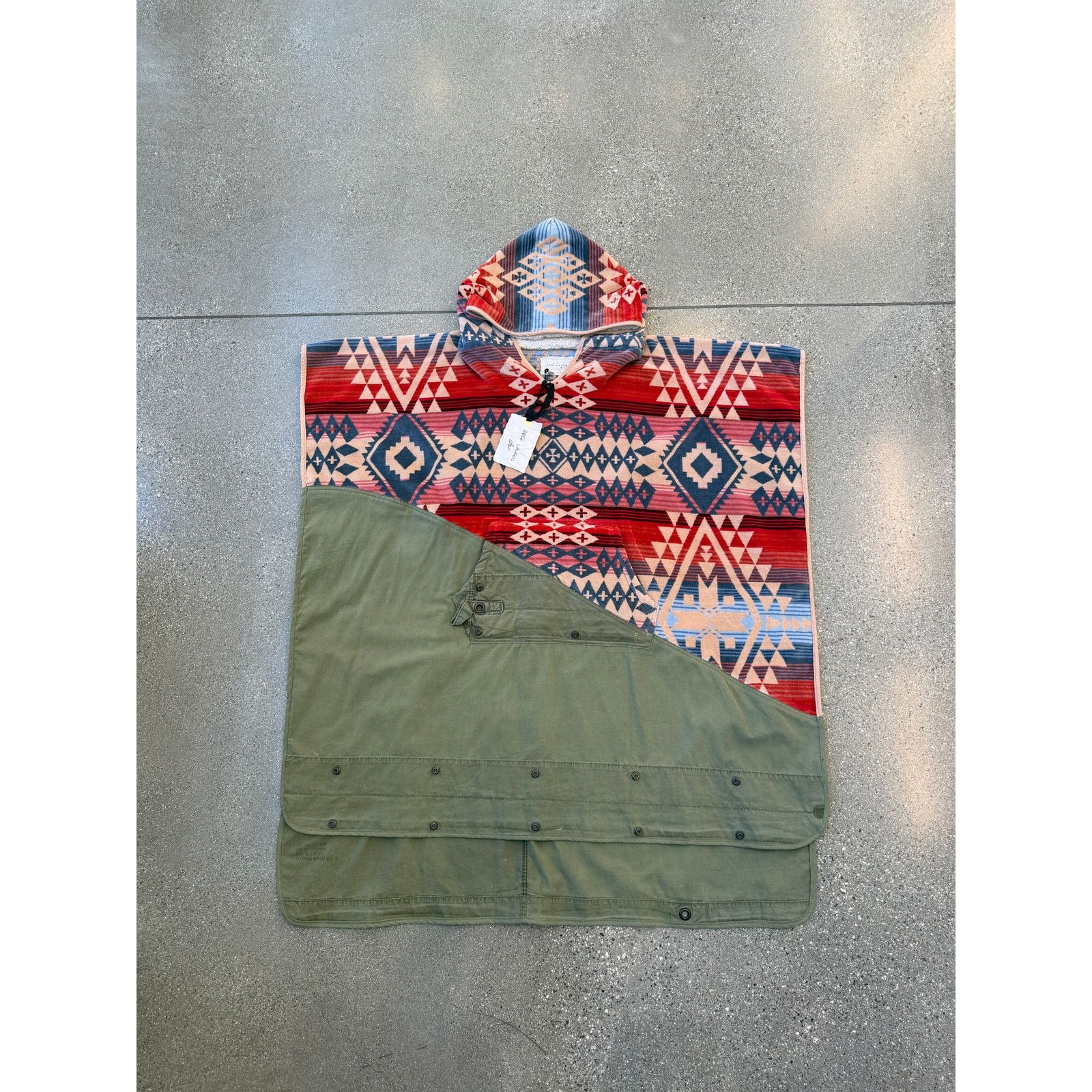 Greg Lauren Greg Lauren SAMPLE Pendleton Tent Split Hooded Poncho Size US L / EU 52-54 / 3 - 4 Thumbnail