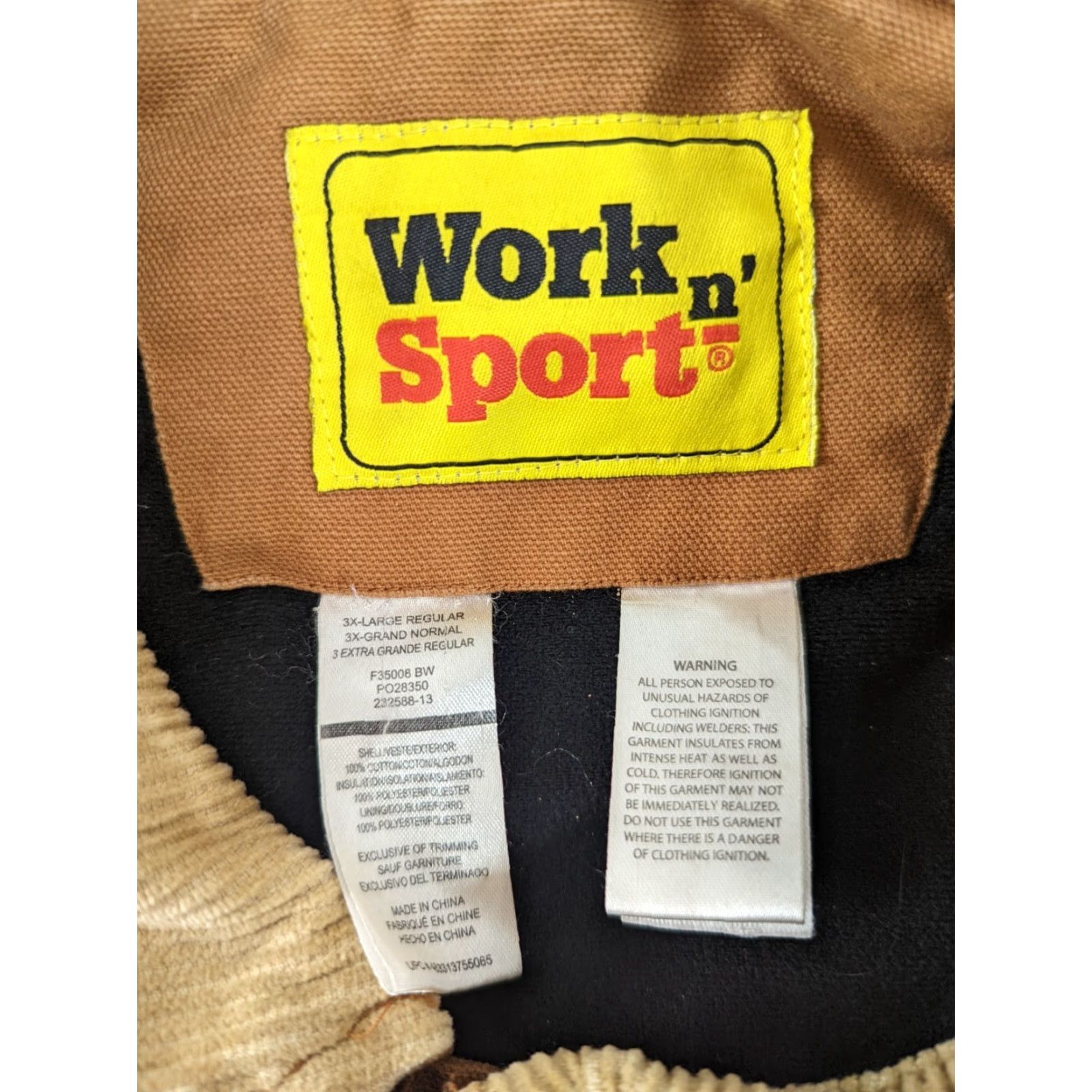 Vintage VINTAGE Work N Sport Jacket Mens 3XL Brown Canvas Insulated Fleeced Lined Barn Coat Coat Size US XXL / EU 58 / 5 - 4 Thumbnail