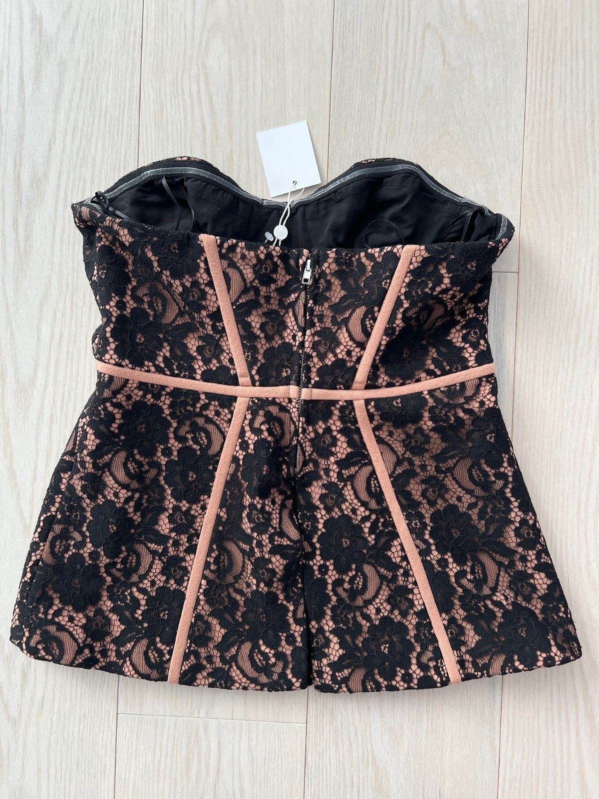 CAMI NYC CAMI NYC Vega Lace Floral Zip Corset Top ( 4 ) Size XS / US 0-2 / IT 36-38 - 7 Thumbnail