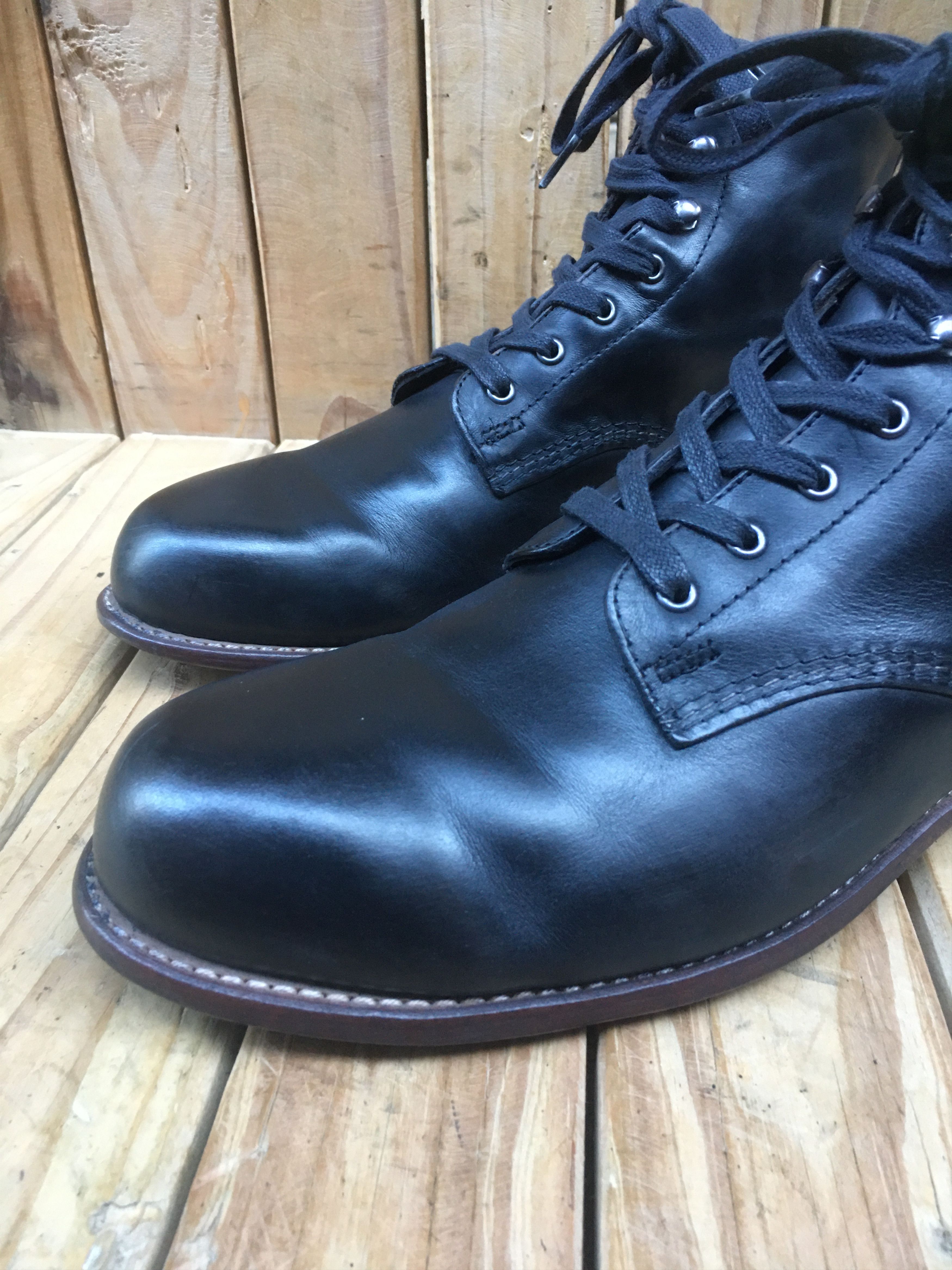 wolverine 1000 miles black leather boots sz US 12 D