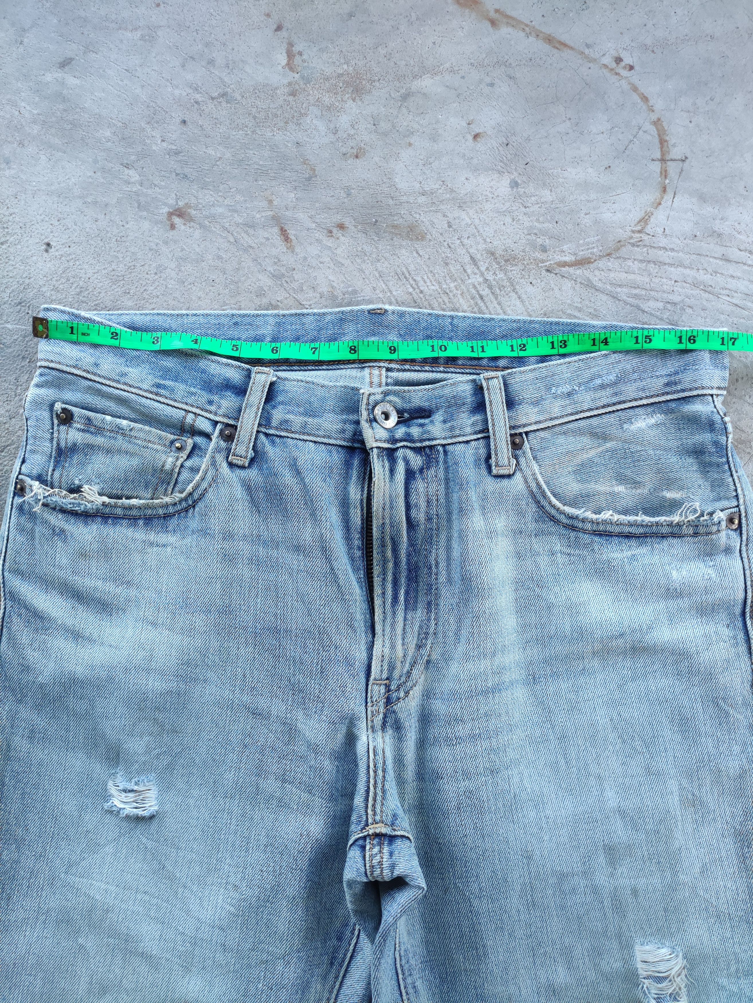 Japanese Brand Vintage Japanese Jean Distressed Faded Denim Size US 34 / EU 50 - 6 Thumbnail