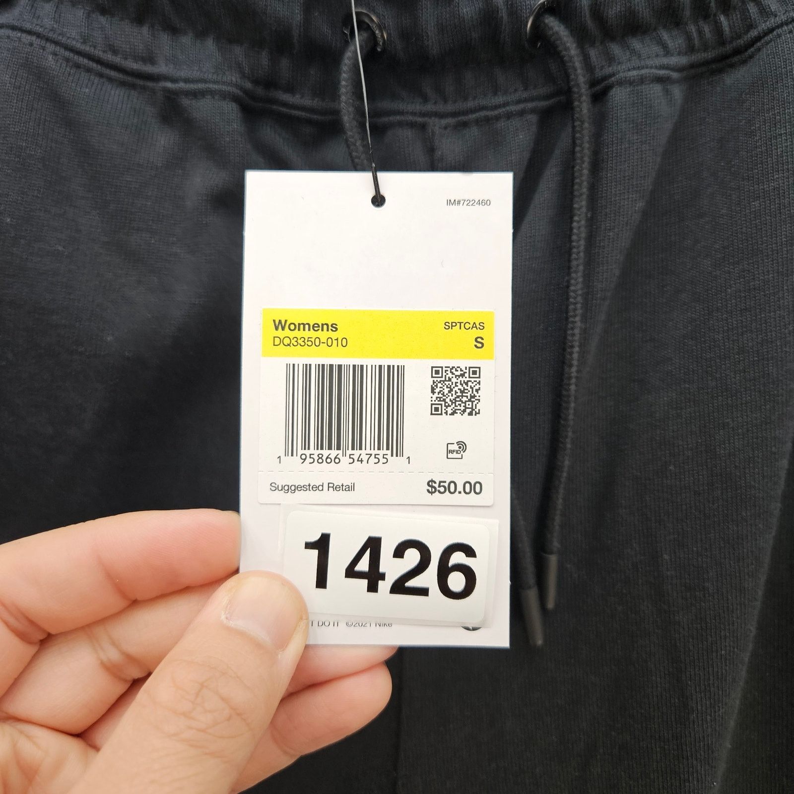 Nike NIKE WOMEN'S SMALL SPORTSWEAR ESSENTIAL HIGH RISE JERSEY Size 26" / US 2 / IT 38 - 5 Thumbnail