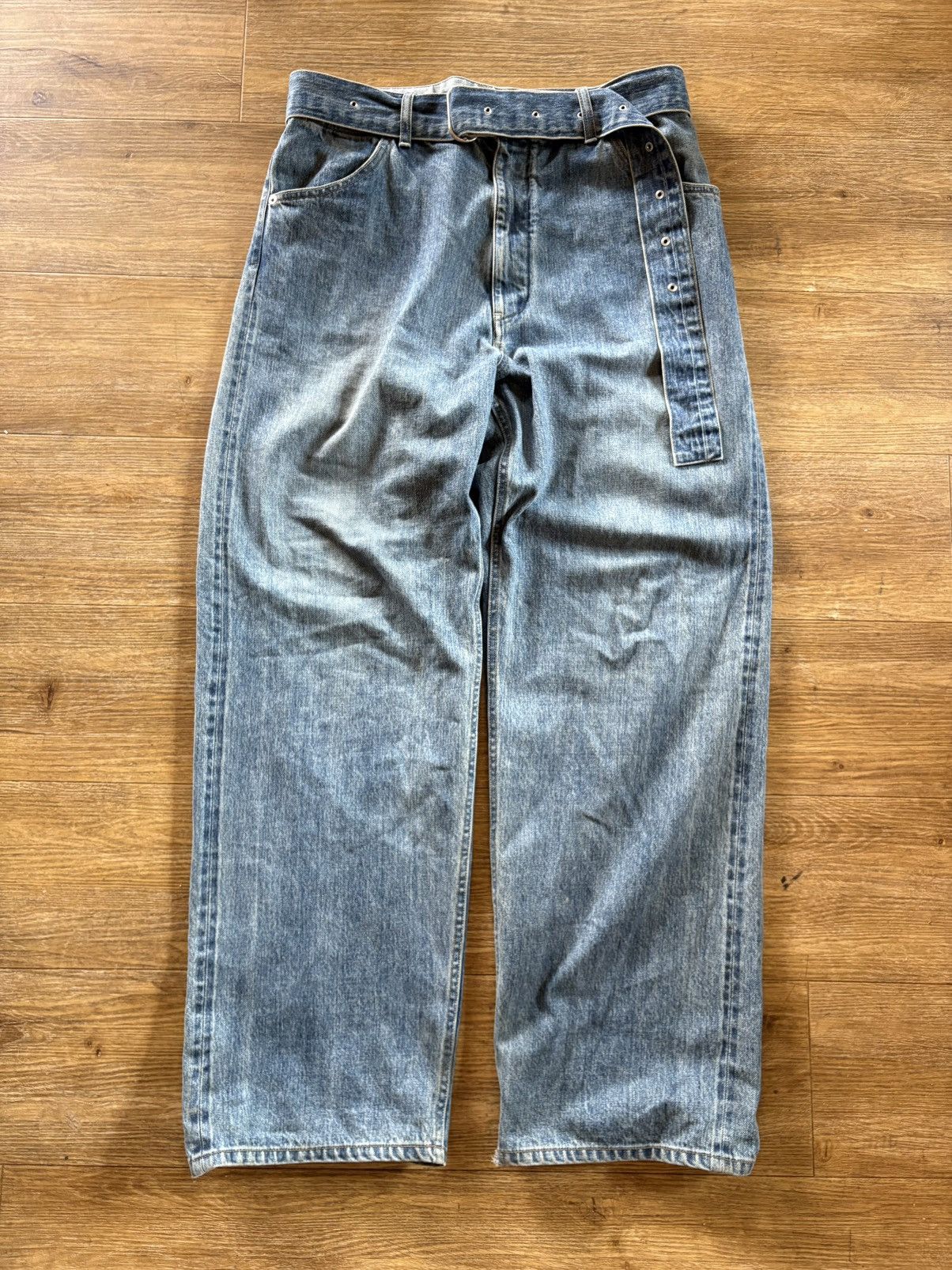 Jil Sander Jil Sander Wide Leg Belt Jeans Size US 30 / EU 46 - 1 Thumbnail