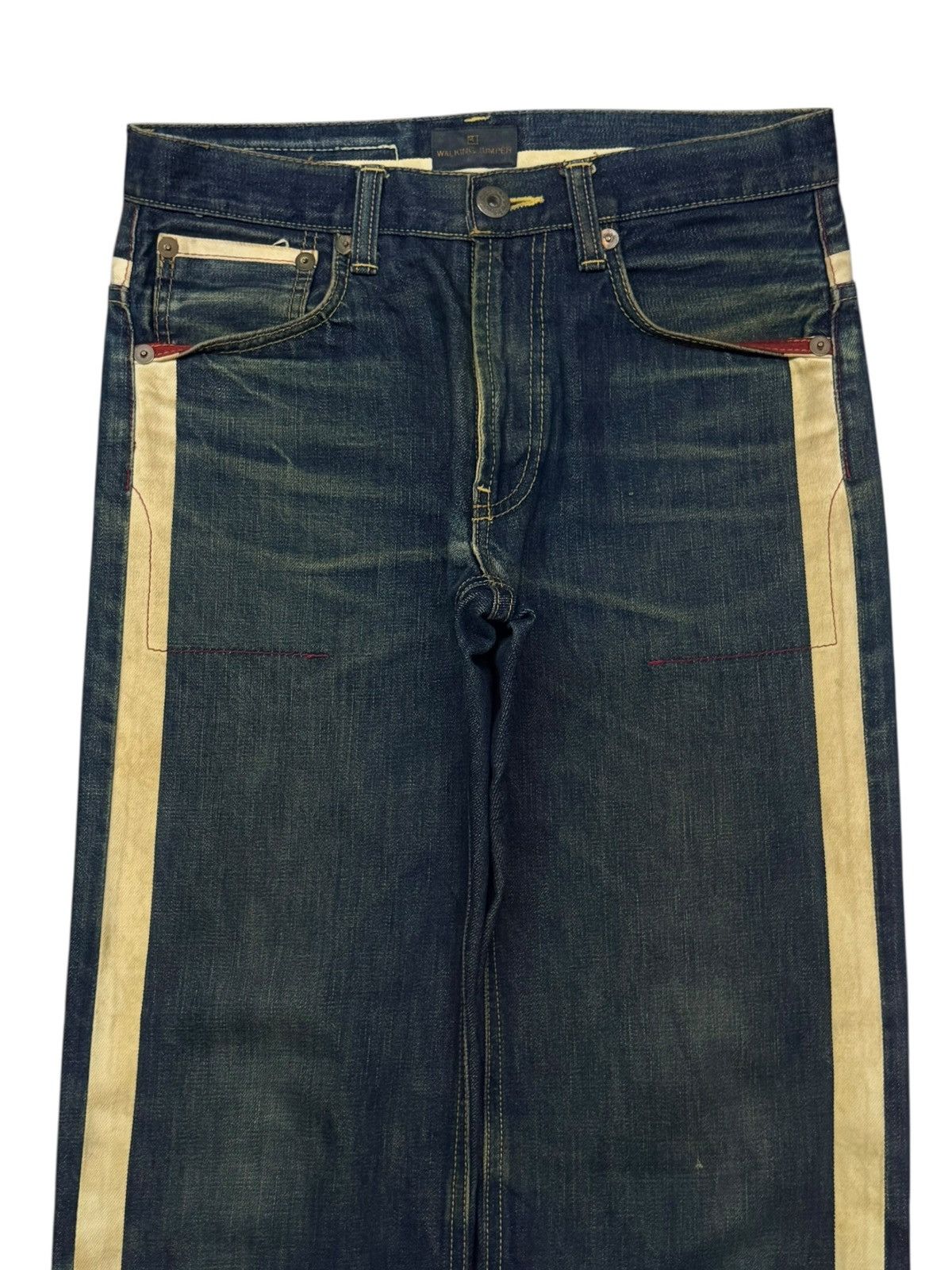Hysteric Glamour Vintage Walking Jumper by Bobson Japanese Denim Side Stripe Size US 31 - 4 Thumbnail