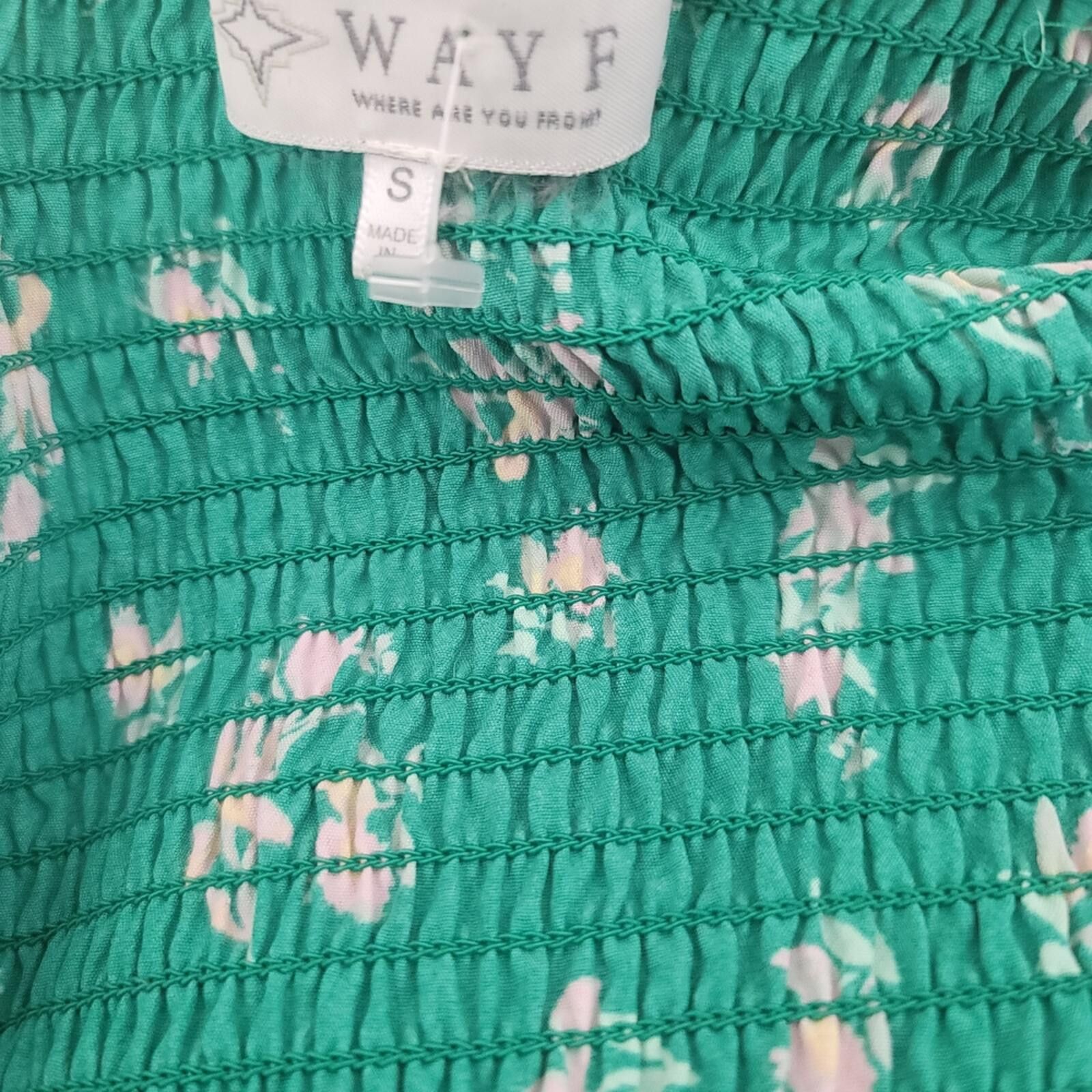Lil Wayne WAYF Floral Long Sleeve Smocked Minidress ditsy floral Sz S Size S / US 4 / IT 40 - 2 Thumbnail