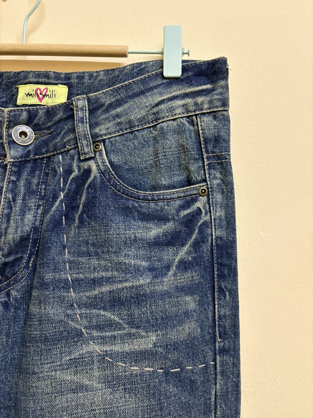 Designer Vintage Mili Mili Denim Jeans Japanese Fashion Designer Size US 31 - 13 Thumbnail