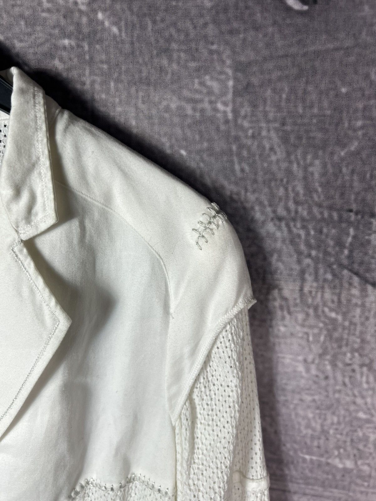 Marithe + Francois Girbaud M+FG Archive Mesh Web Paneled Utility Blazer Jacket Size M / US 6-8 / IT 42-44 - 7 Thumbnail