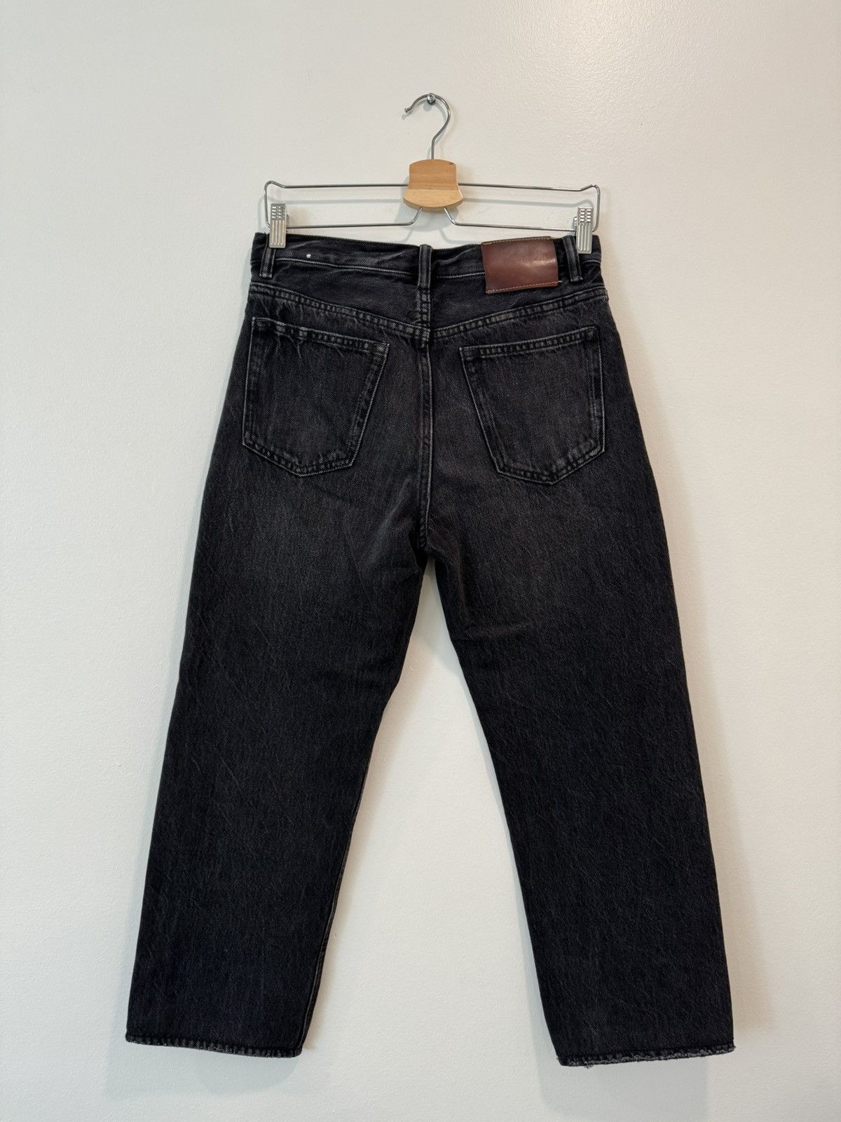 Zara Zara Straight Fit Denim Jeans Charcoal Vintage Black Size 29 Size US 29 - 2 Thumbnail