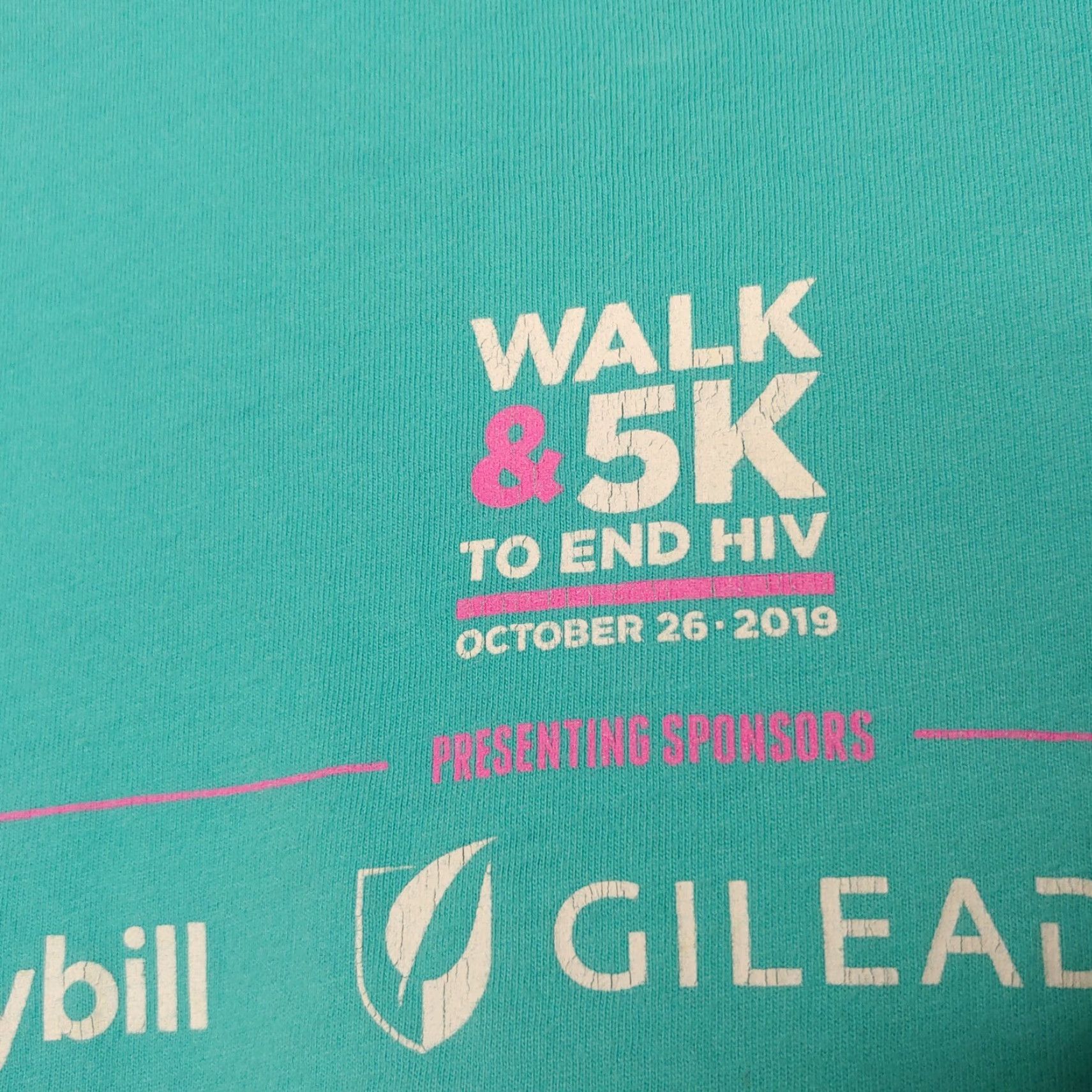 Next Level Walk 5K To End HIV Shirt Small Turquoise Washington DC 2019 Healthcare Running Shirt Unisex Adults S Blue HIV Support 2019 DC Walk 5K Event T Shirt Size US S / EU 44-46 / 1 - 8 Thumbnail