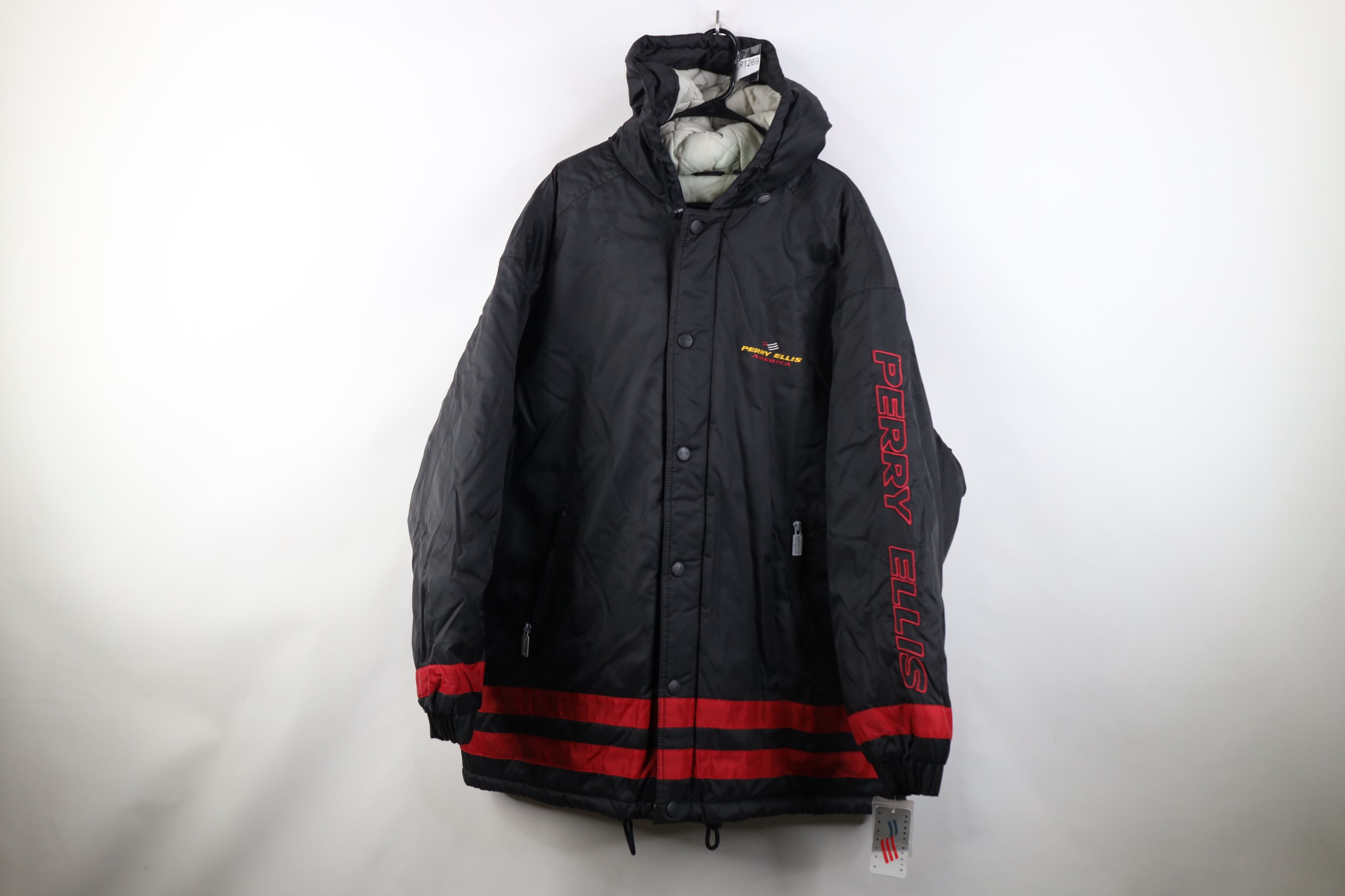 Vintage Deadstock Vintage 90s Perry Ellis Hooded Parka Jacket Size US XXL / EU 58 / 5 - 1 Thumbnail