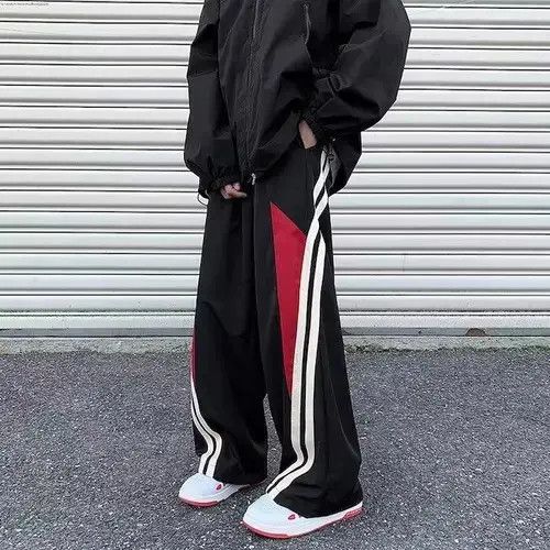 Jean Black Stripe Sweatpants Size US 30 / EU 46 - 1 Thumbnail
