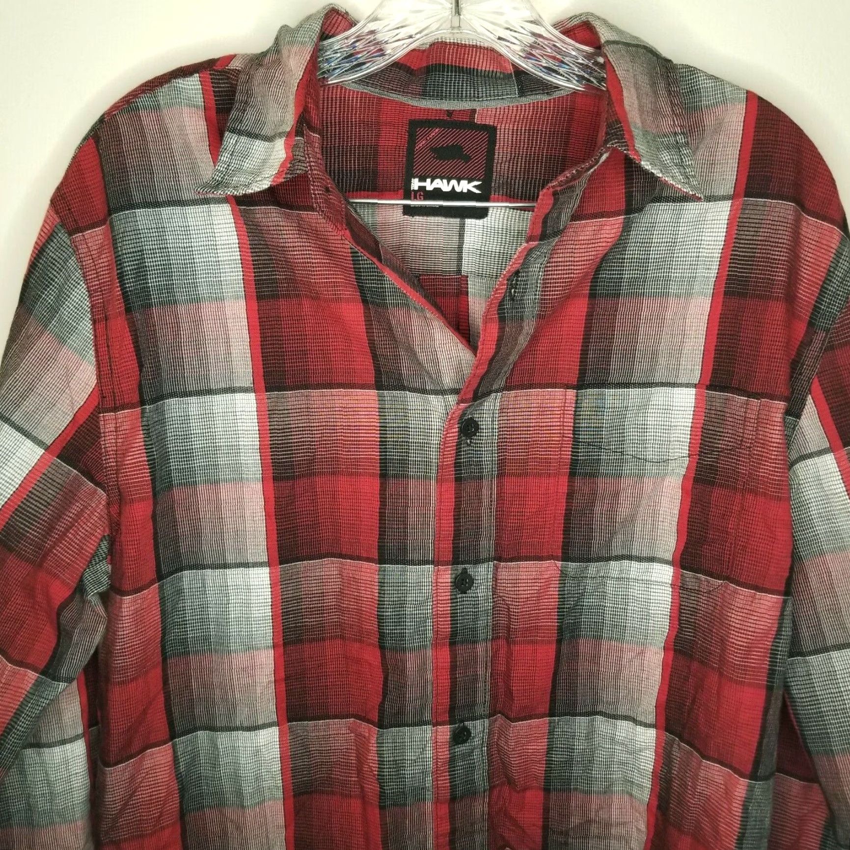 Vintage Tony Hawk Mens Red Long Sleeve Button Up Shirt Size L Size US L / EU 52-54 / 3 - 2 Thumbnail