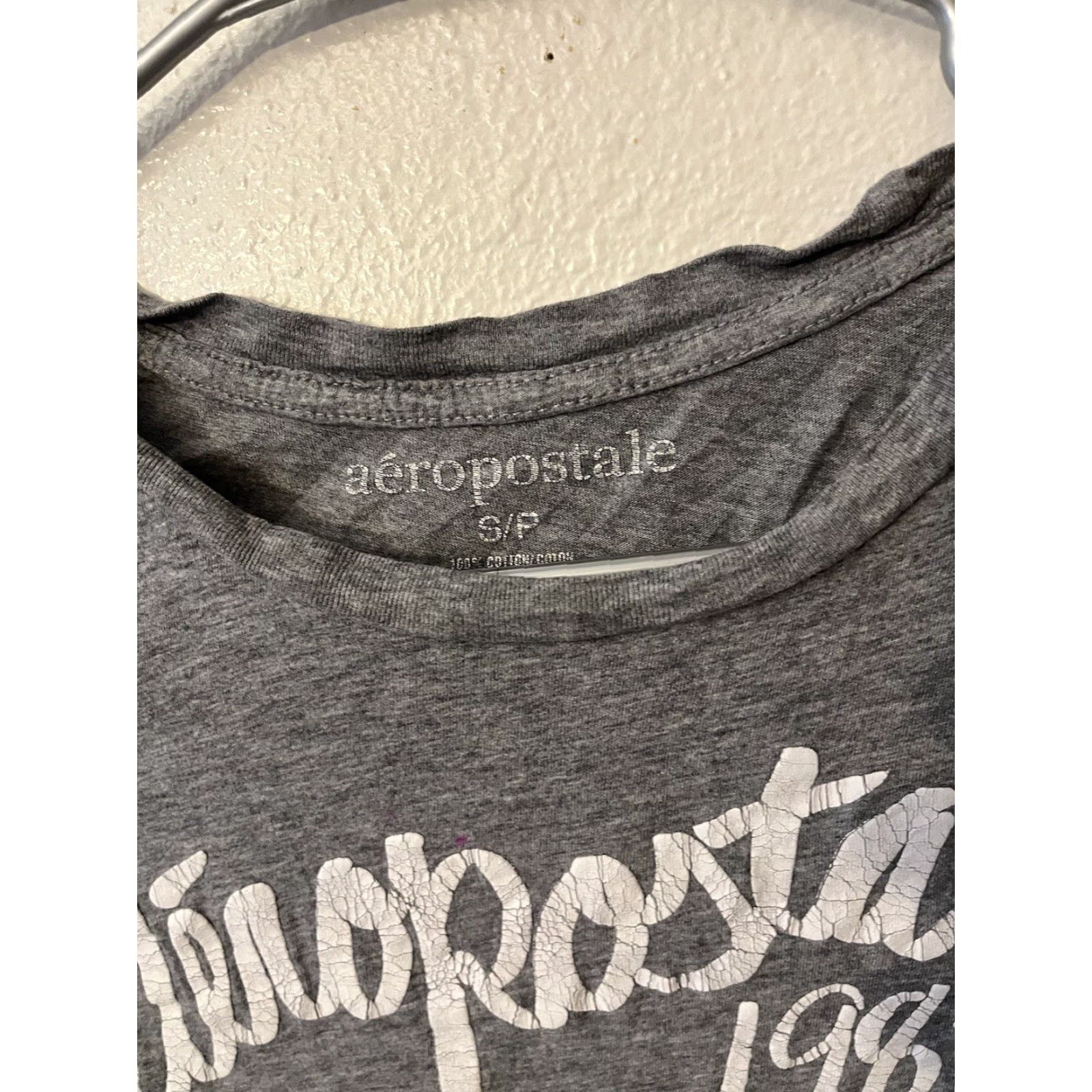 Vintage Aero Womens Small Crew T-Shirt Orange Gray Logo Tee Size S / US 4 / IT 40 - 3 Thumbnail