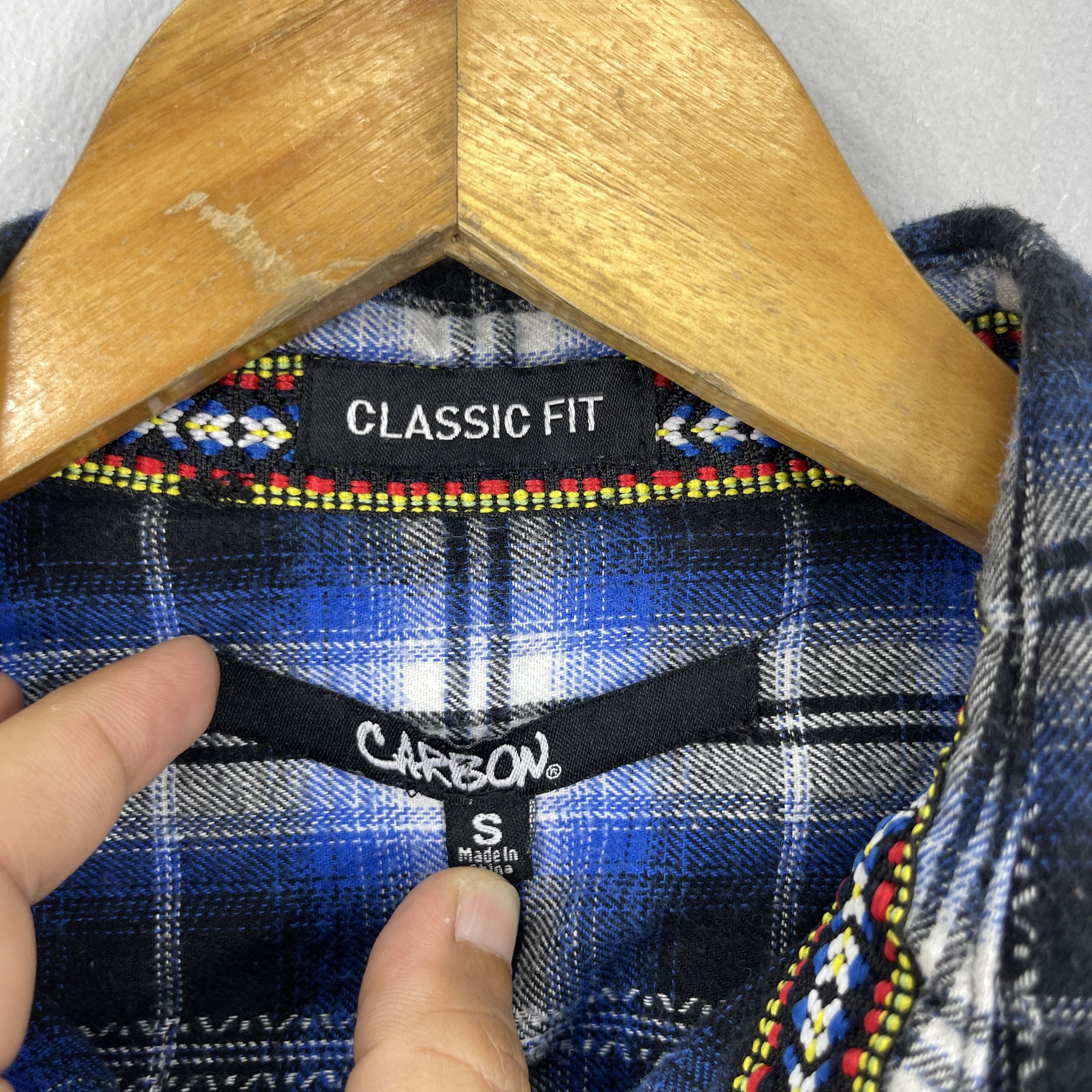 Flannel CARBON Plaid Checkered Shadow Blue Tartan Flannel Shirt Size US S / EU 44-46 / 1 - 4 Thumbnail