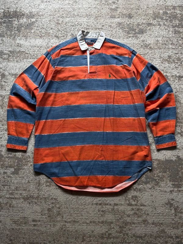 Polo Ralph Lauren Polo Ralph Lauren Small Pony Rugby Shirt Sz L Rare Size US L / EU 52-54 / 3 - 1 Thumbnail