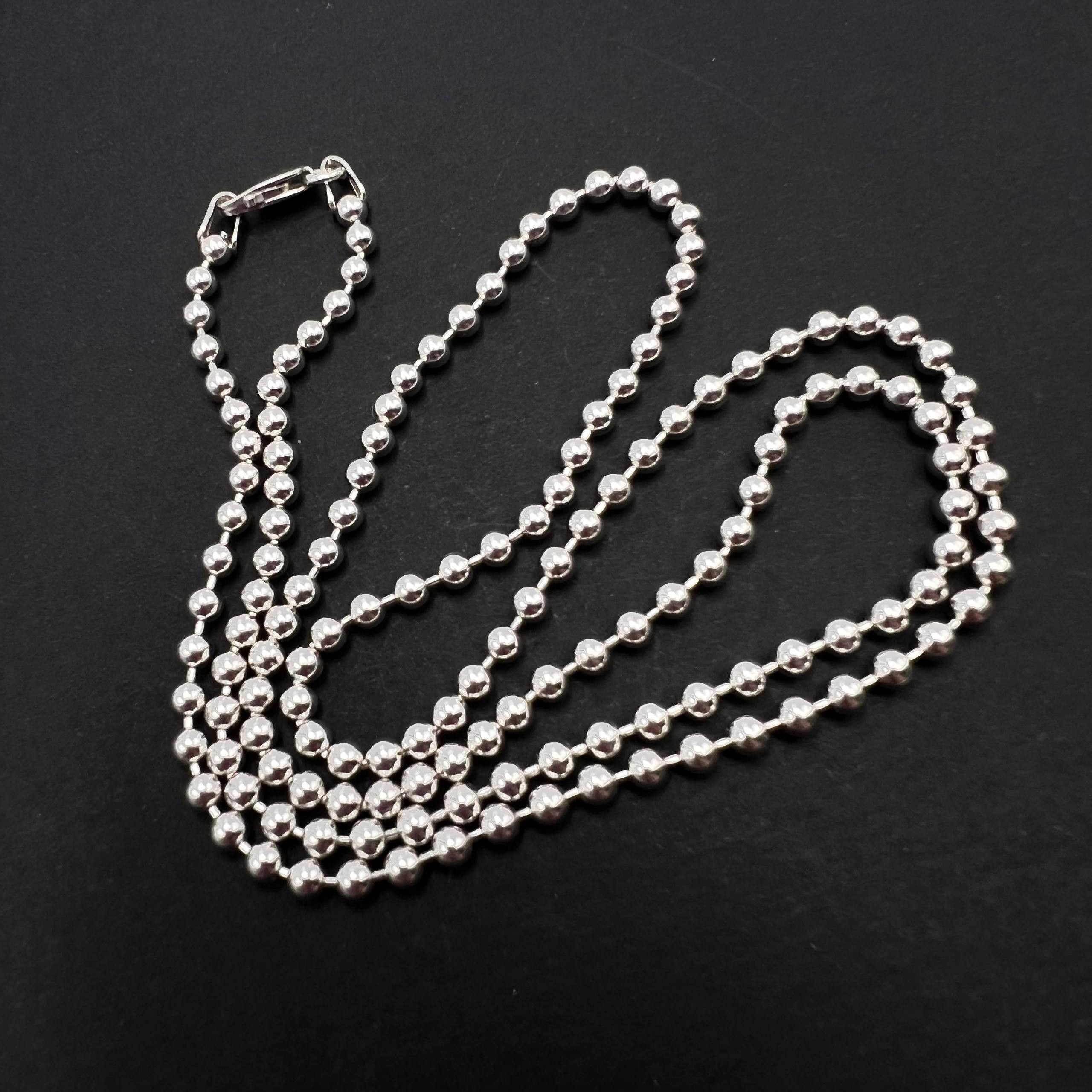 Vintage Vintage Sterling Silver 925 Ball Chain Necklace 58cm 14.2g Size ONE SIZE - 5 Thumbnail