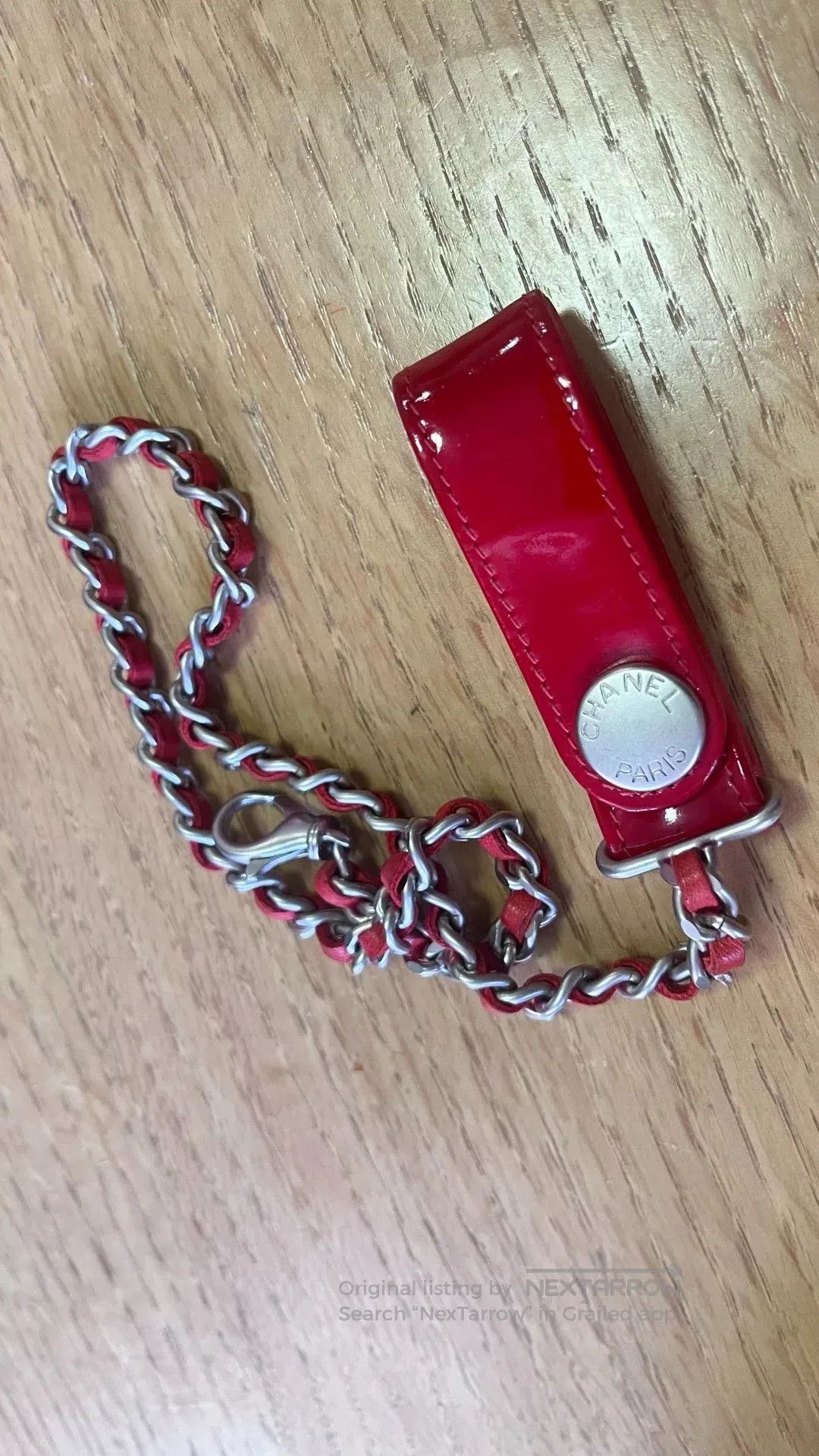 Chanel Chanel Red Patent Leather Chain. Size ONE SIZE - 4 Thumbnail