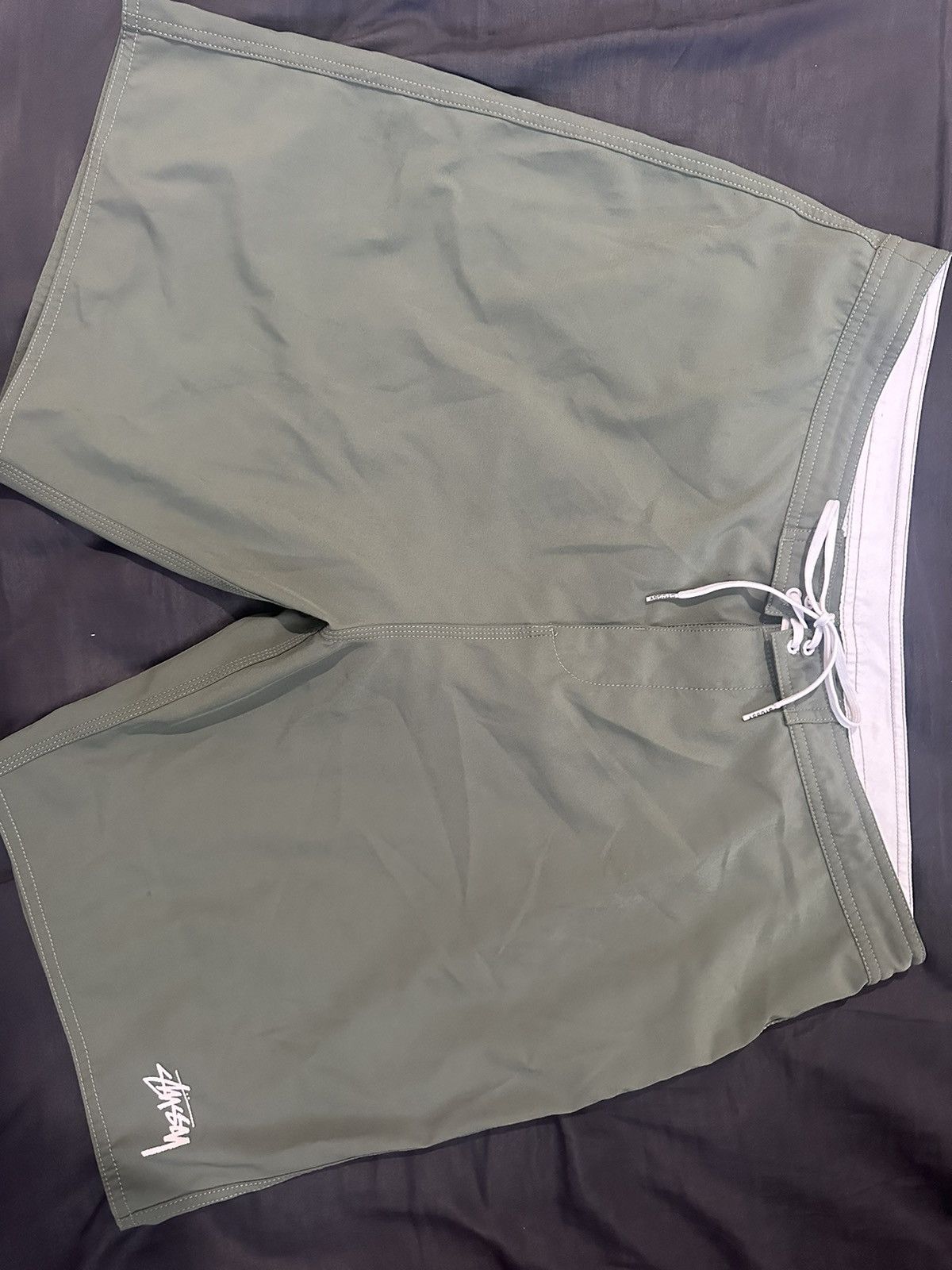 Stussy Men's Nylon Swim Trunks Kiwi