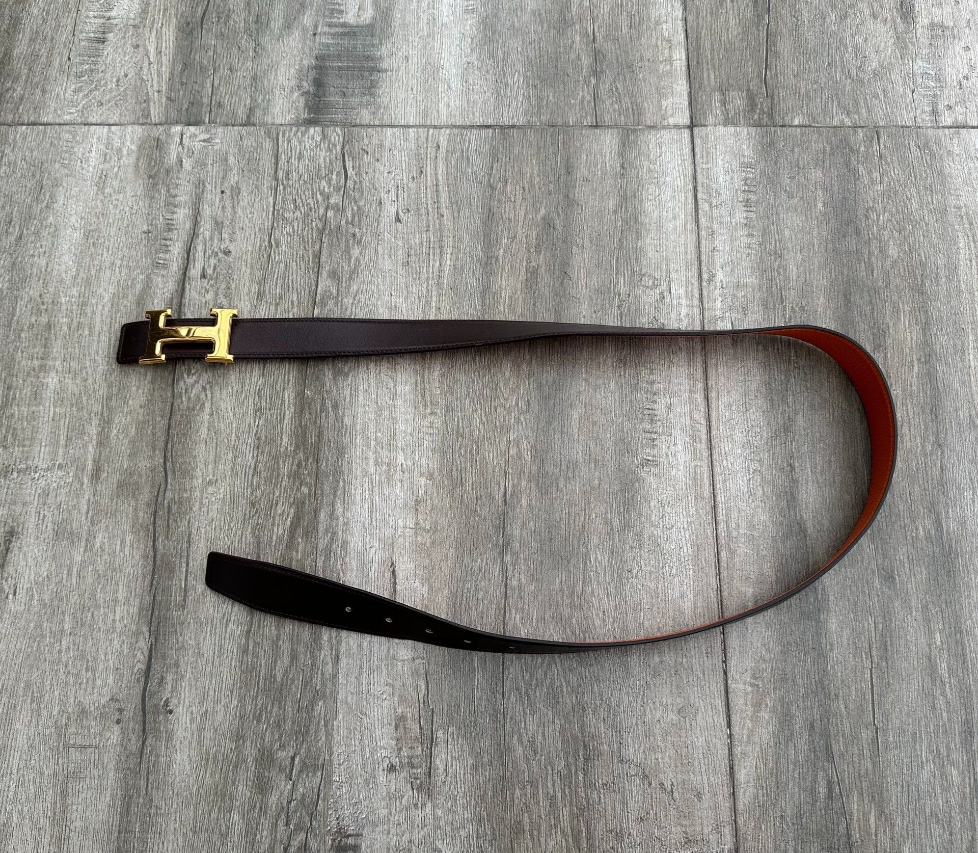 Hermes Hermes H Buckle Gold Belt 85cm Good Size ONE SIZE - 1 Thumbnail