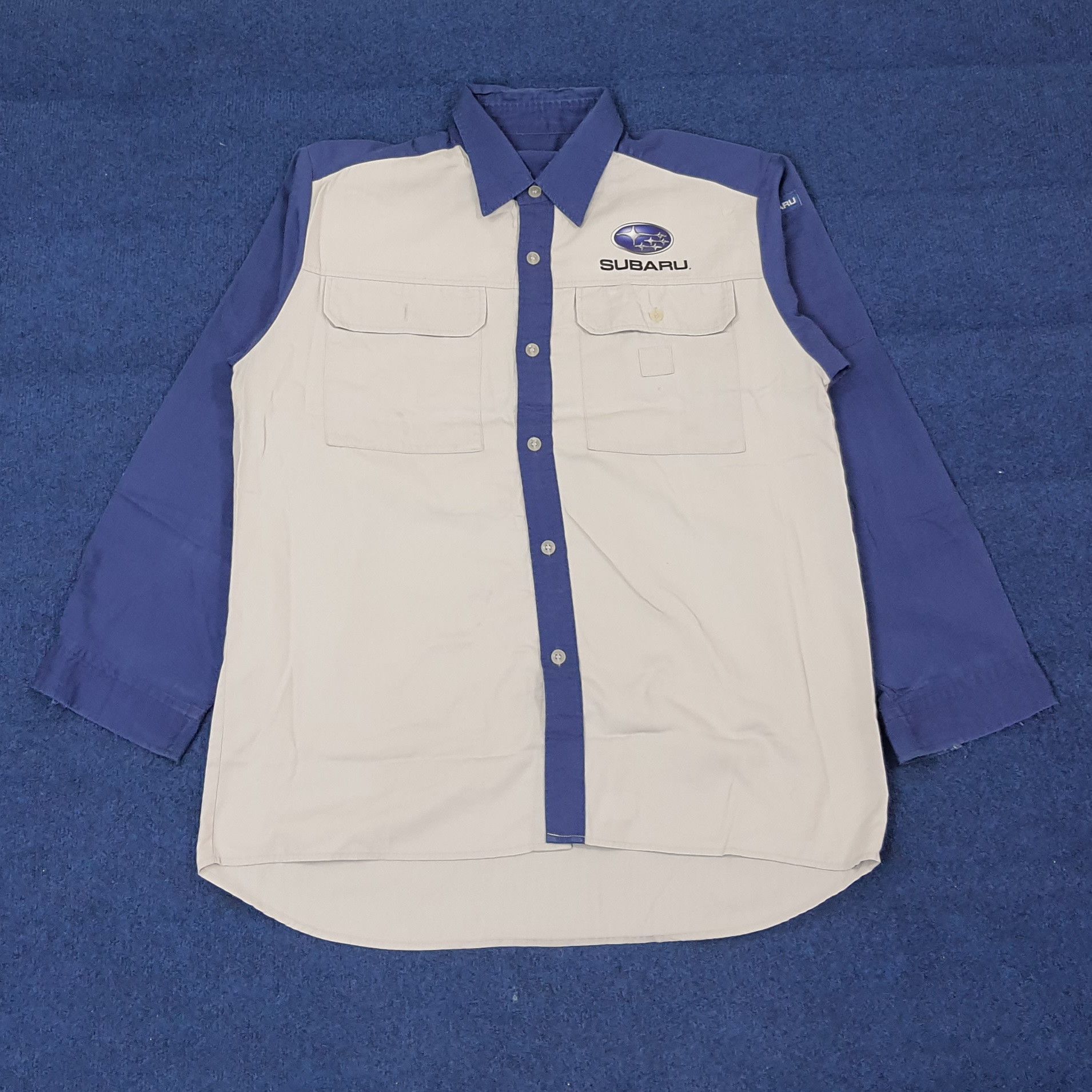 Japanese Brand Vintage SUBARU Japan Automobile Sports Work Shirt C223N57 Size US L / EU 52-54 / 3 - 3 Thumbnail