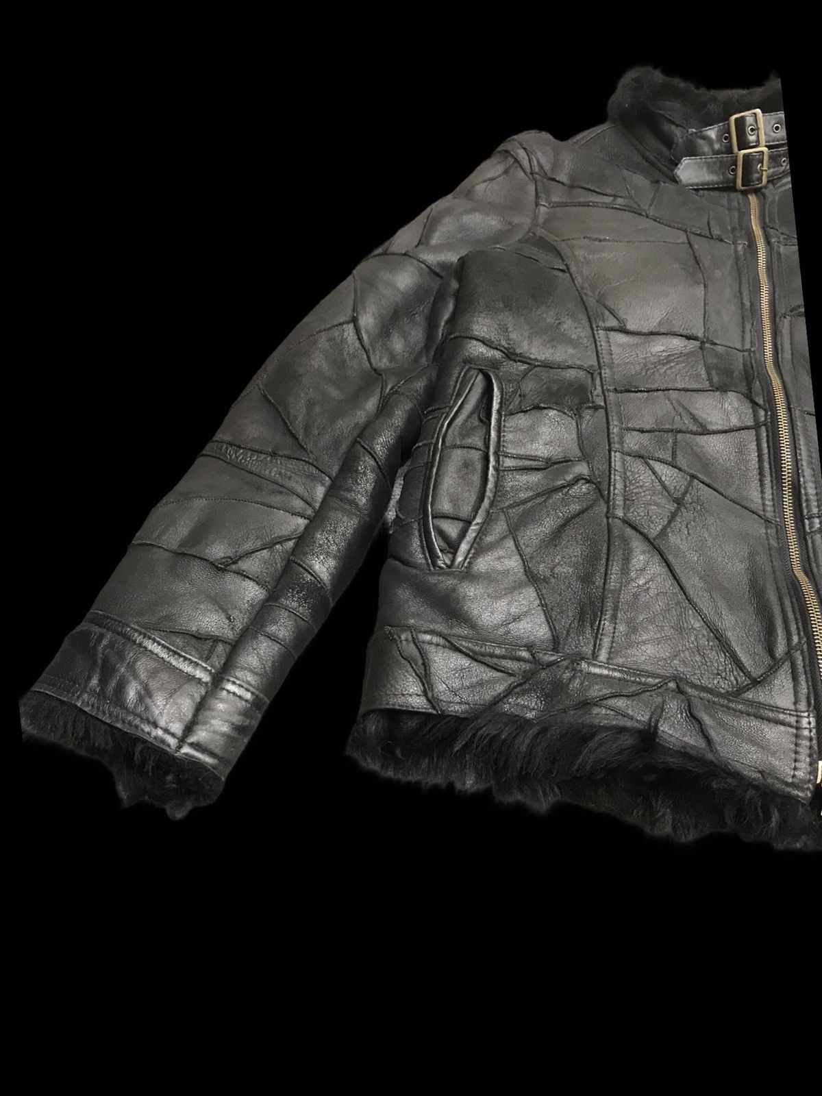 Japanese Brand 💥ARCHIVAL💥Vie Homme Ve Femme Patch Goatskin Leather Jacket Size US S / EU 44-46 / 1 - 6 Thumbnail