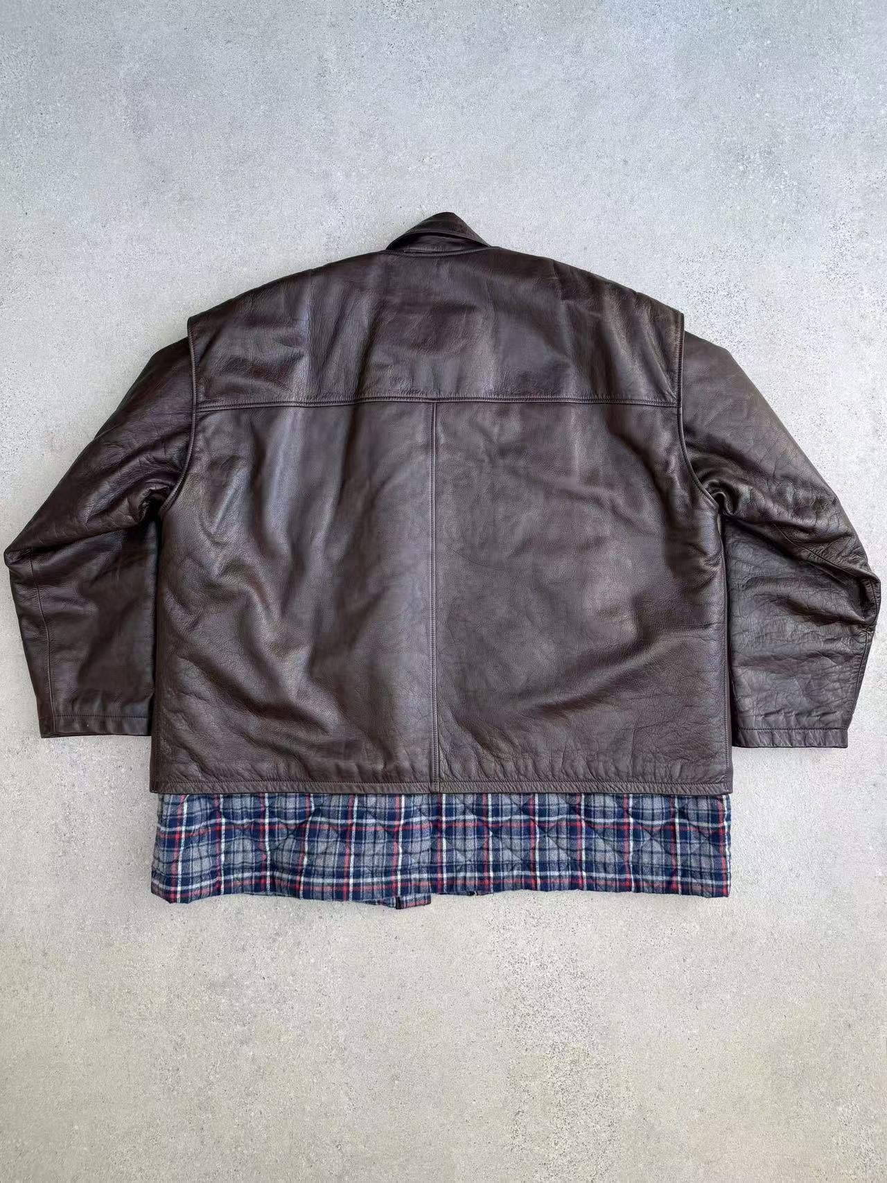 Balenciaga Sz 46 Balenciaga 18AW oversized leather double layers jack Size US S / EU 44-46 / 1 - 3 Thumbnail