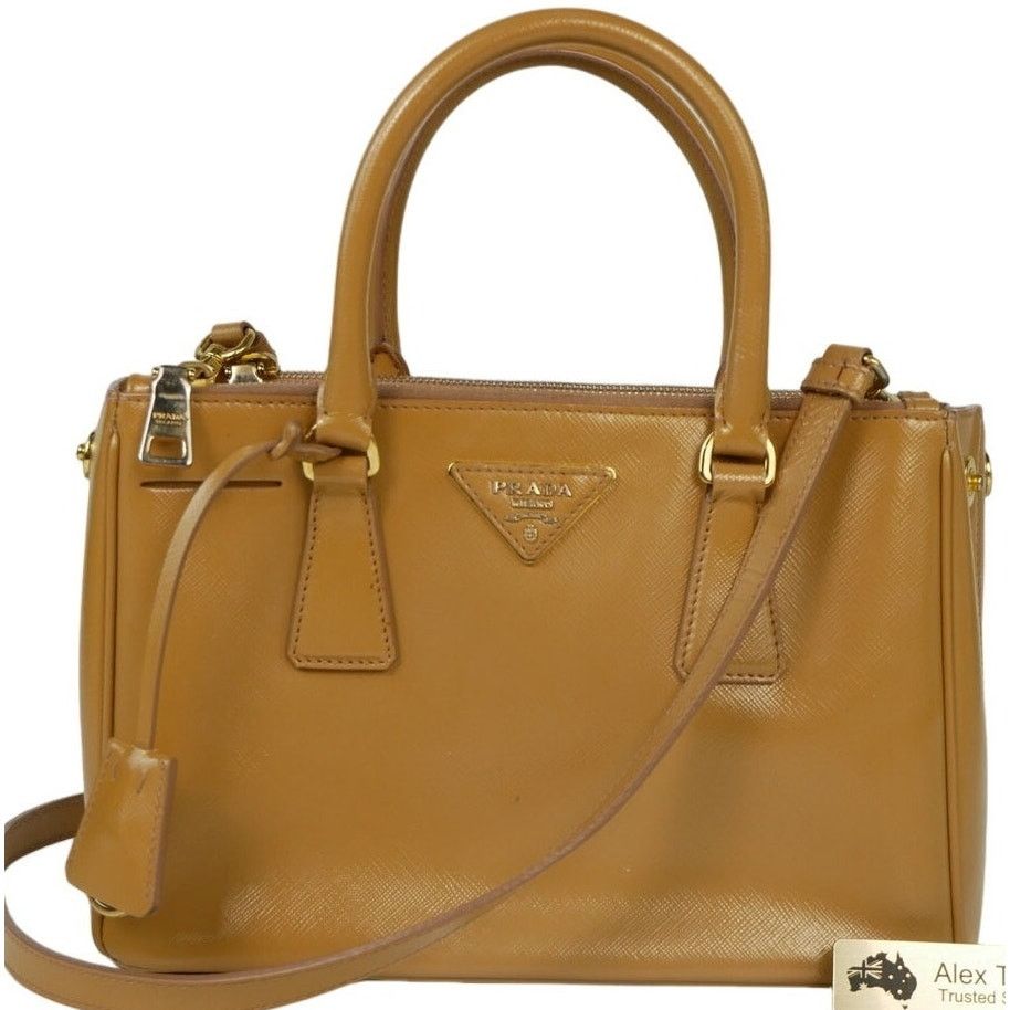 Prada Prada Caramel Saffiano Lux Leather Small Galleria Tote Size ONE SIZE - 1 Thumbnail