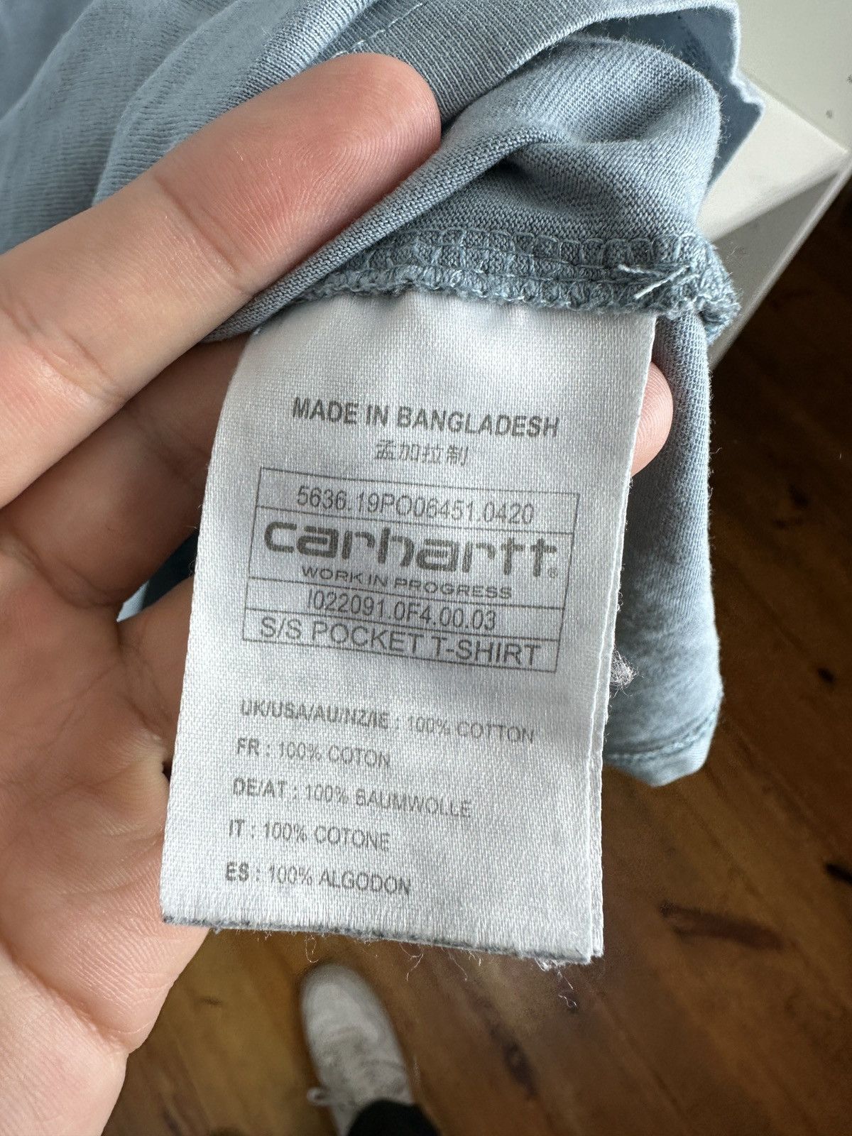 Carhartt Carhartt basic blank pocket tee t-shirt Size US L / EU 52-54 / 3 - 4 Thumbnail