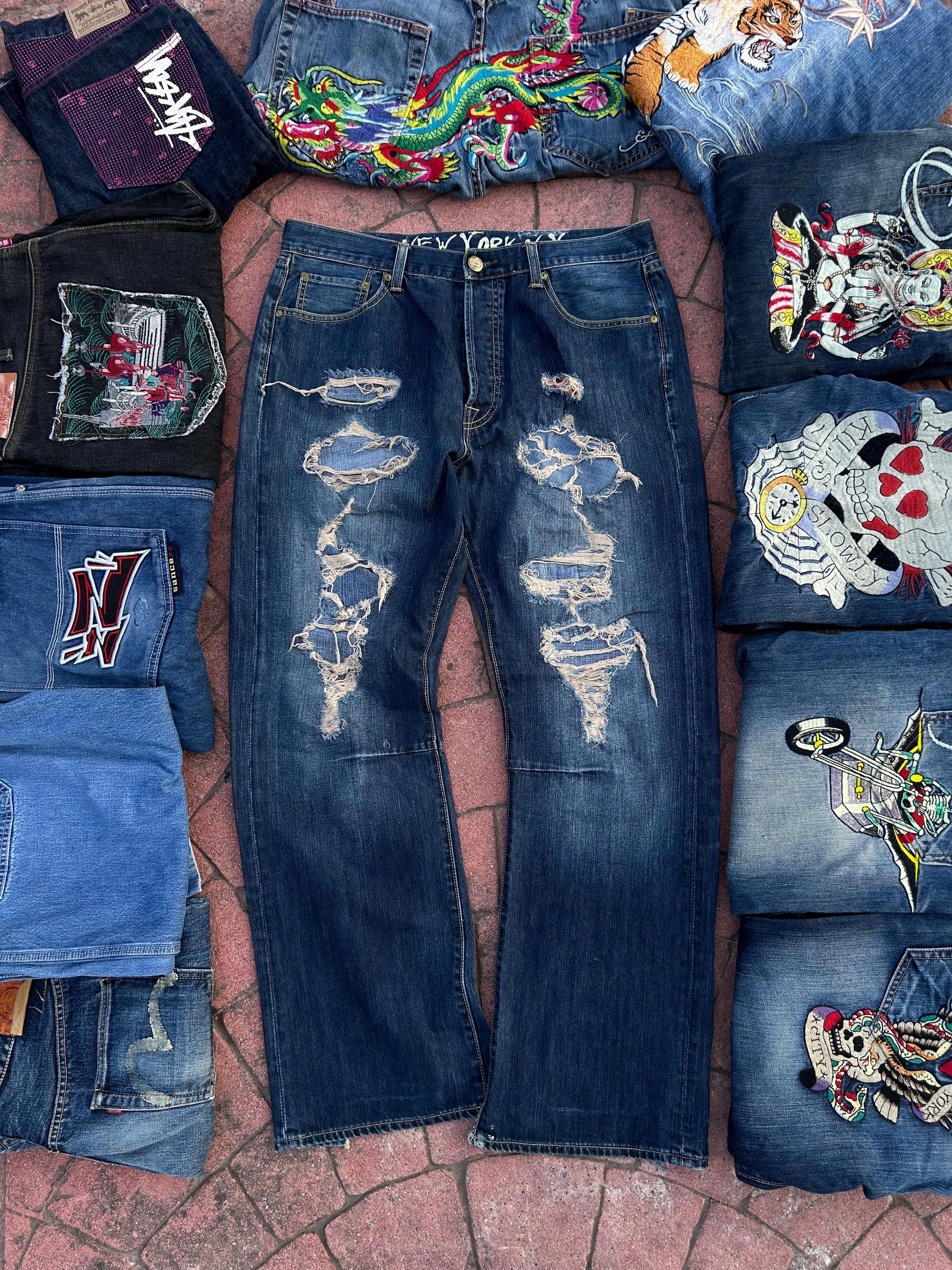Christian Audigier × Ed Hardy Ed Hardy Panther Jeans Size US 36 / EU 52 - 3 Thumbnail