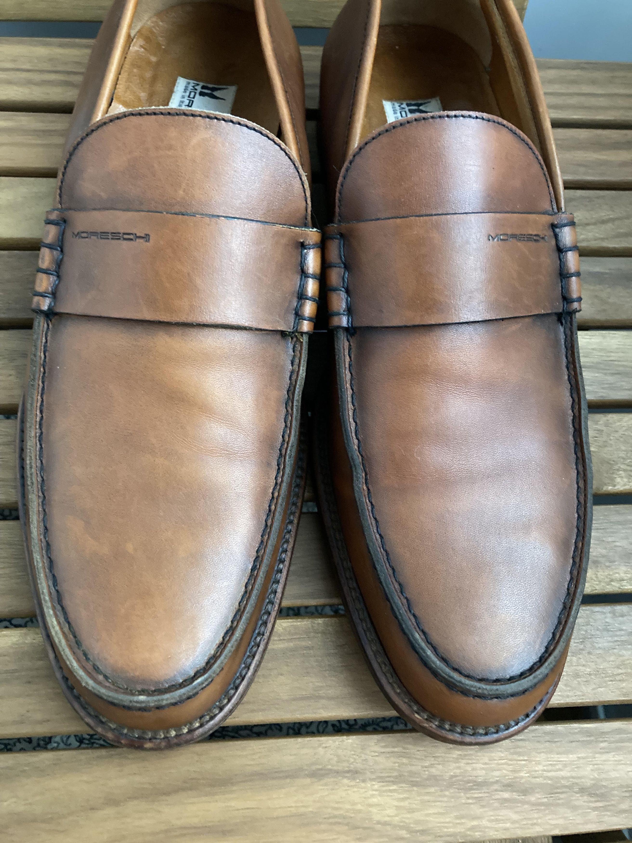 Moreschi Vintage Moreschi Loafer - Cognac Brown Made In Italy Size US 10 / EU 43 - 3 Thumbnail
