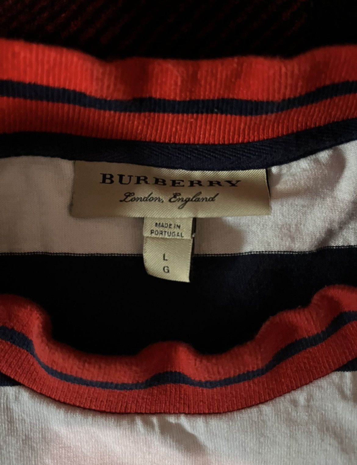 Burberry × Designer Burberry Double Stripe Tshirt Size US L / EU 52-54 / 3 - 3 Thumbnail