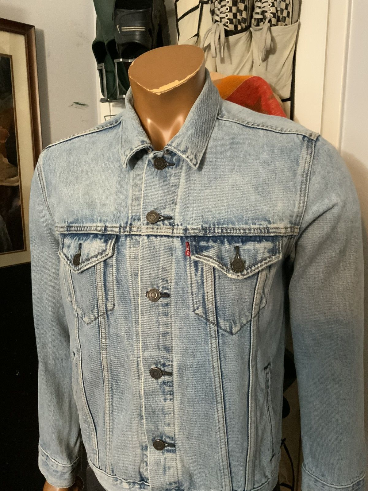 Levi's Levis Peacemaker Embroidered Denim Jean Trucker Jacket Size US M / EU 48-50 / 2 - 12 Thumbnail