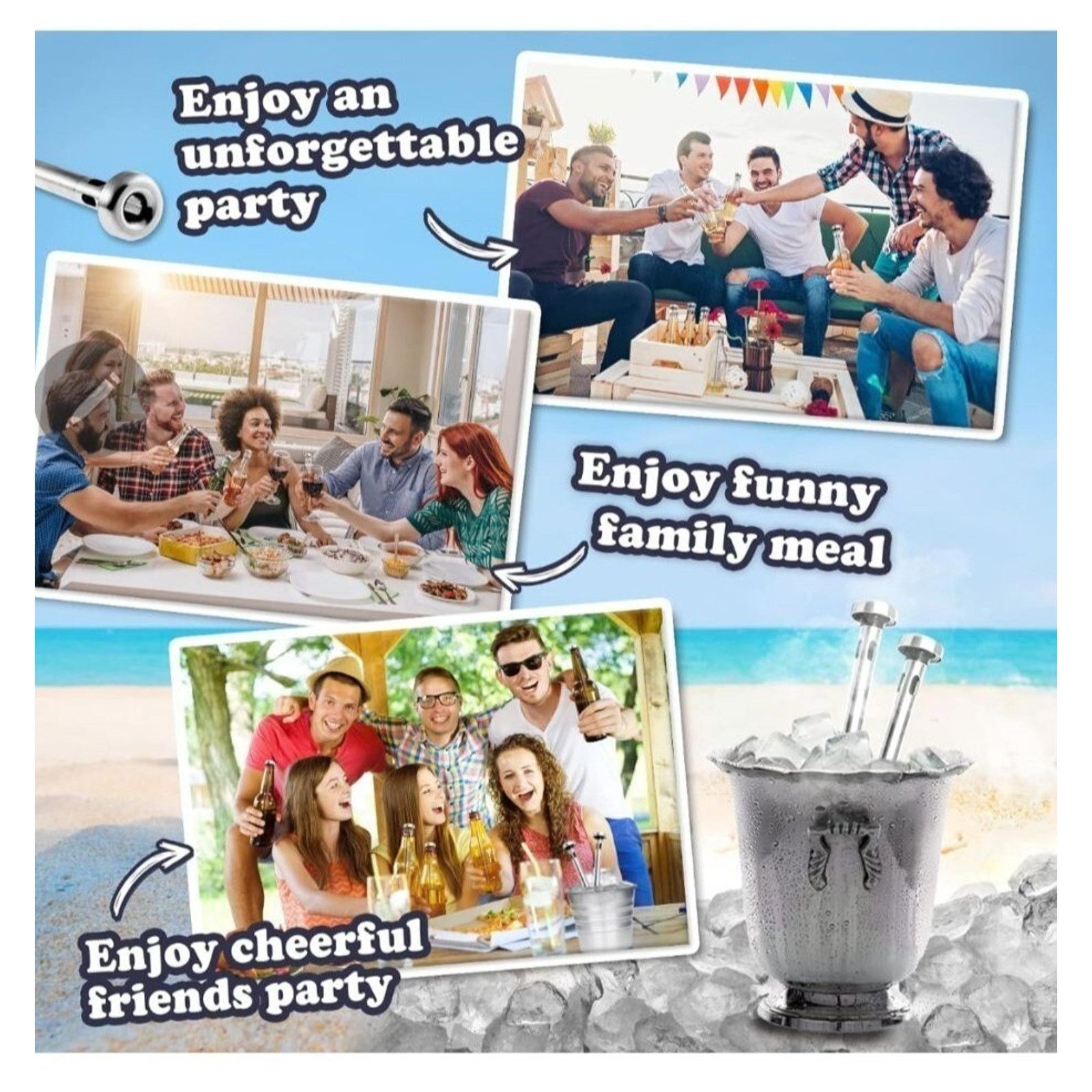 & Other Stories Beer Chiller Sticks for Bottles, Christmas Gifts for Him Size ONE SIZE - 6 Thumbnail