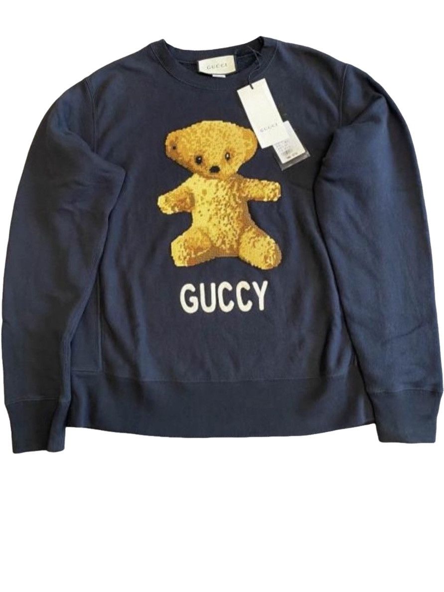 Gucci 'Guccy' Teddy Bear Sweatshirt | Grailed