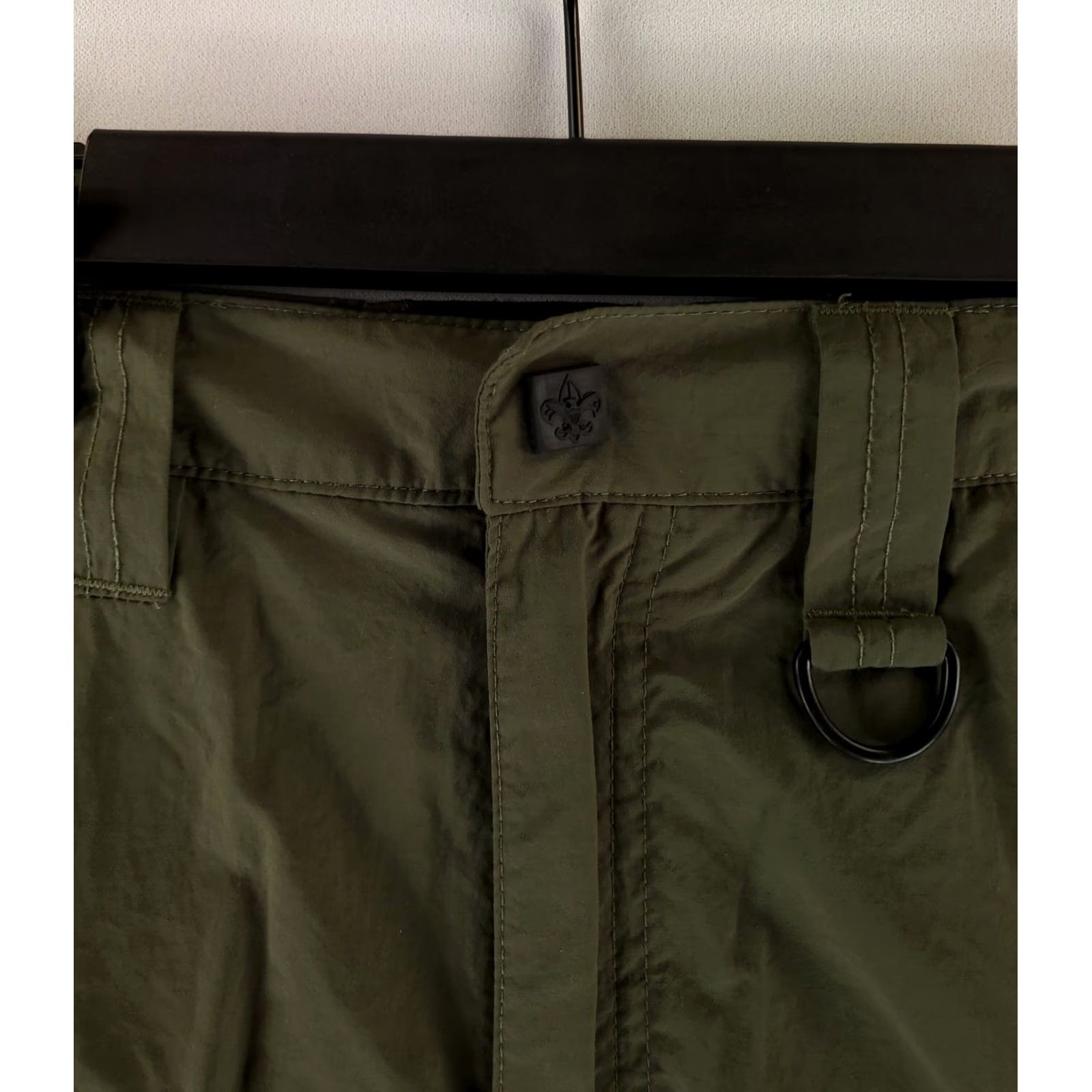 Vintage Boy Scouts of America Cargo Shorts Supplex Nylon Green Mens S Cargo Shorts 32 Actual Greens Mens Size US 29 - 3 Thumbnail