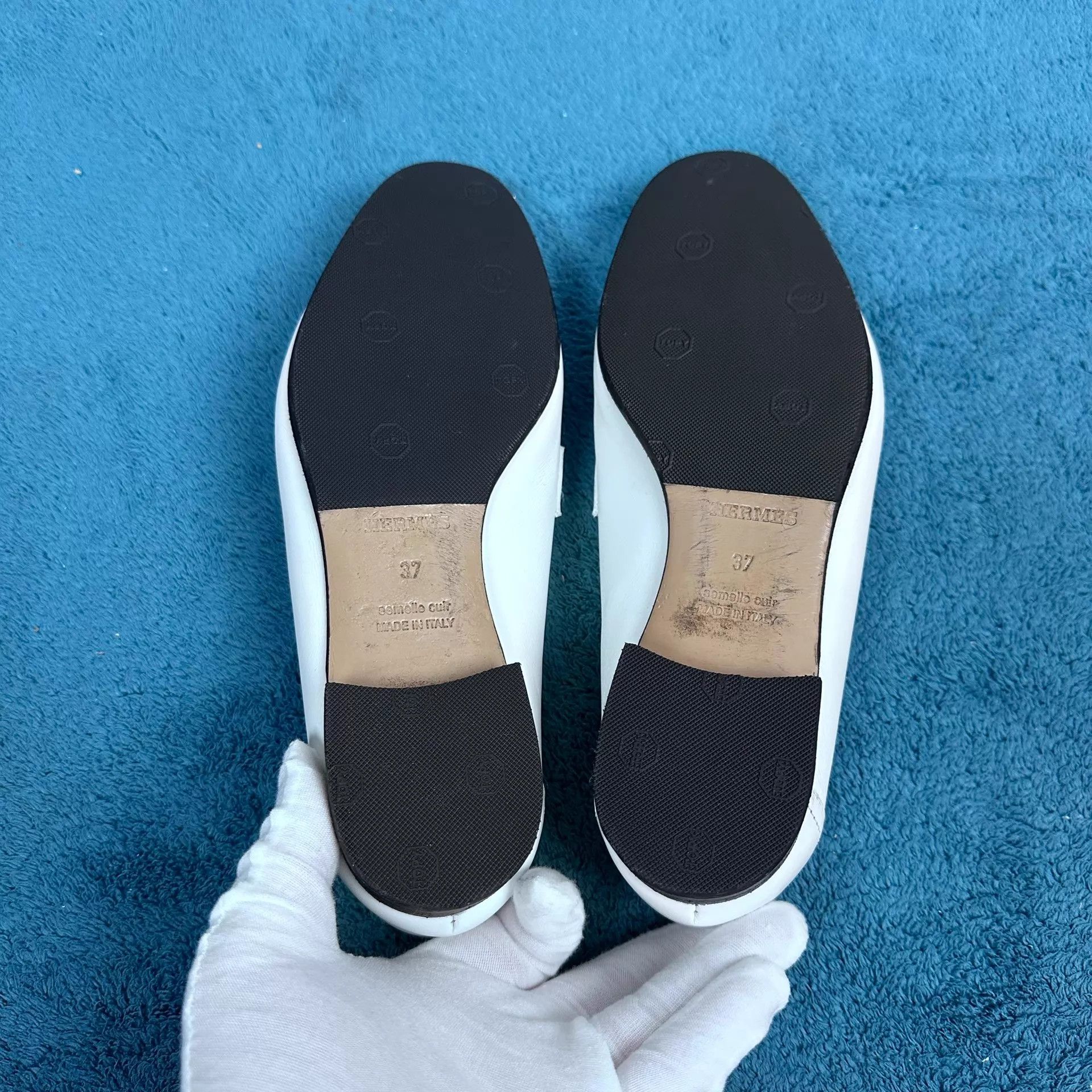 Hermes Hermès Royal Calfskin Loafer White 37 Size US 6.5 / IT 36.5 - 5 Thumbnail