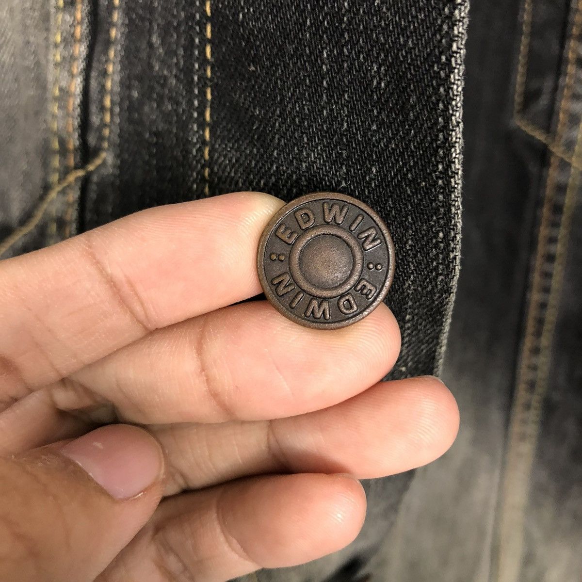 Edwin 🔥VINTAGE DENIM TRUCKER JACKET EDWIN MULTI POCKET Size US L / EU 52-54 / 3 - 18 Thumbnail