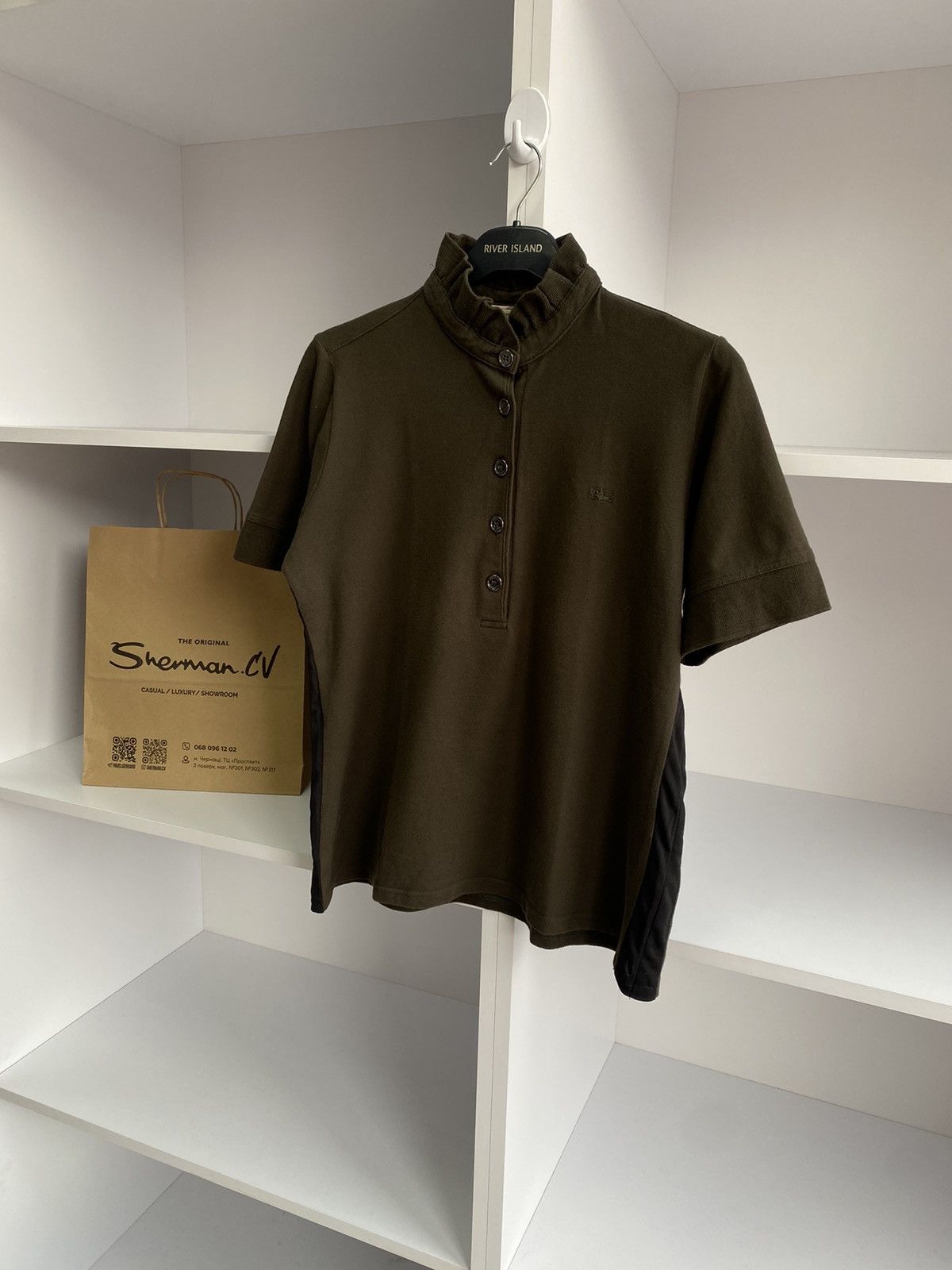 Burberry × Vintage Vintage Burberry women's polo T-shirt Size L / US 10 / IT 46 - 3 Thumbnail